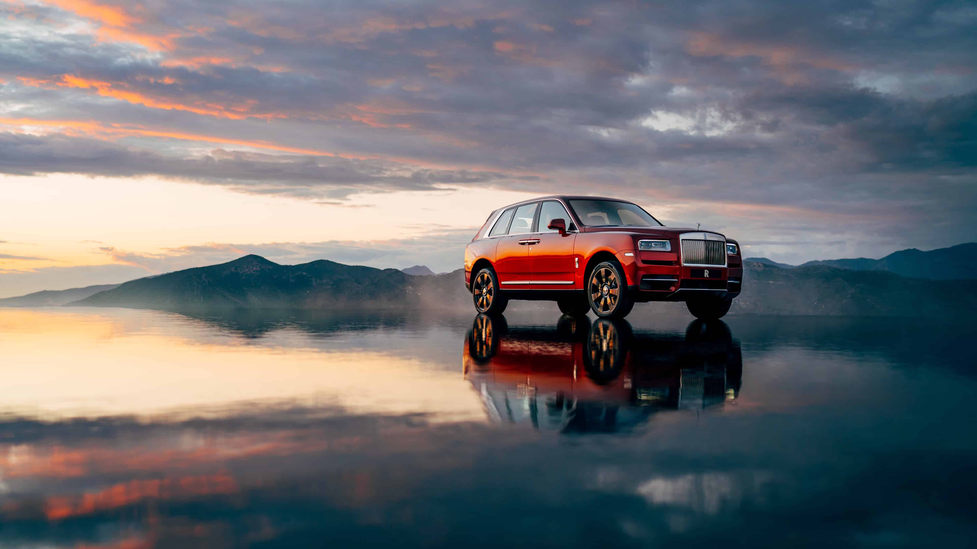 3840x2160 Rolls Royce Cullinan Red UHD 4K Wallpaper