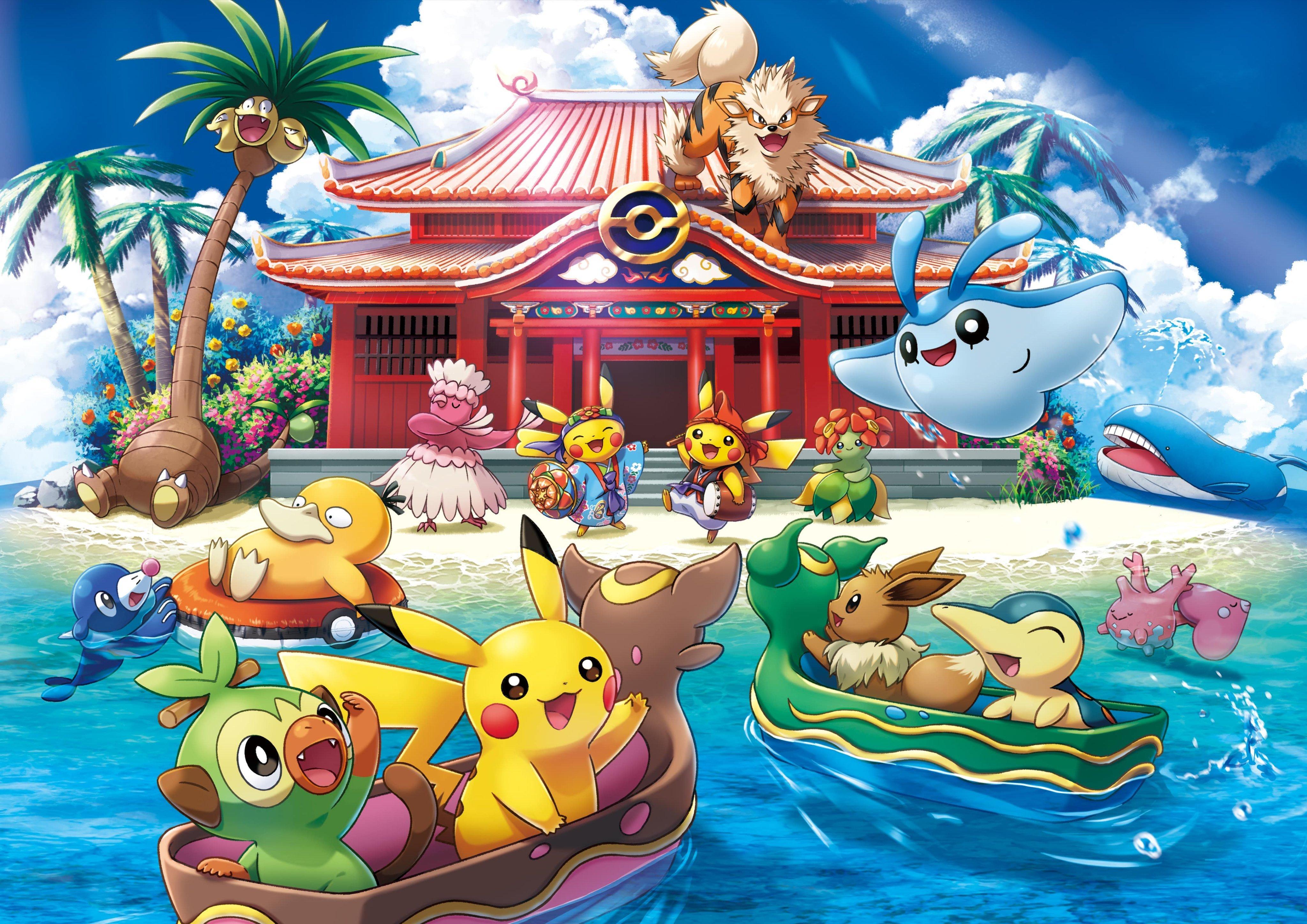 4096x2897 PokéJungle: Gen IX addition, commemorative artwork has been released for the Pokémon Center Okinawa. Let's keep our eyes peeled for merch