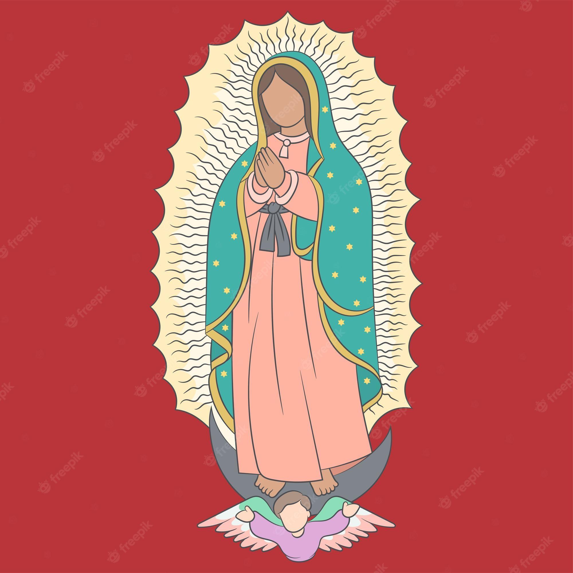 2000x2000 Premium Vector. Our lady of guadalupe virgin mary