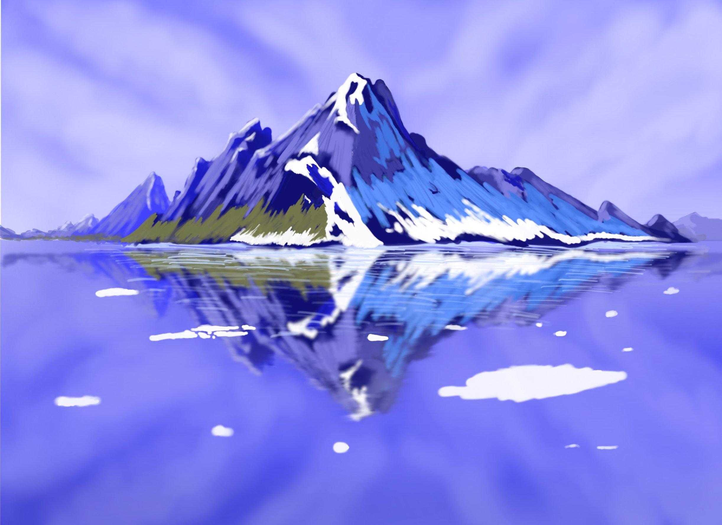 2444x1777 Mountains Digital Art Wallpaper, HD Artist 4K Wallpaper, Image, Photo and Background