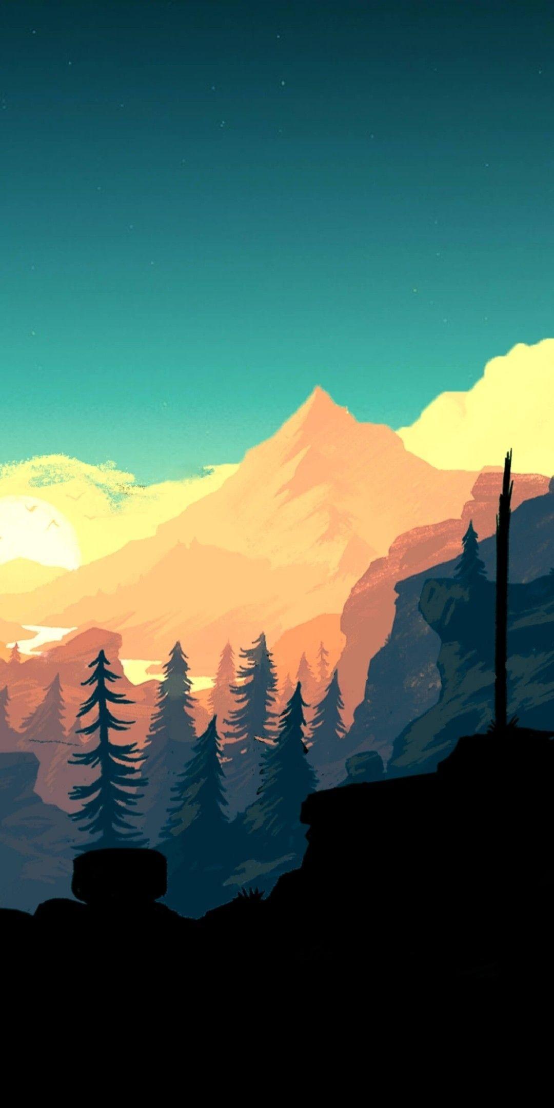 1080x2160 Mountain Background Wallpaper