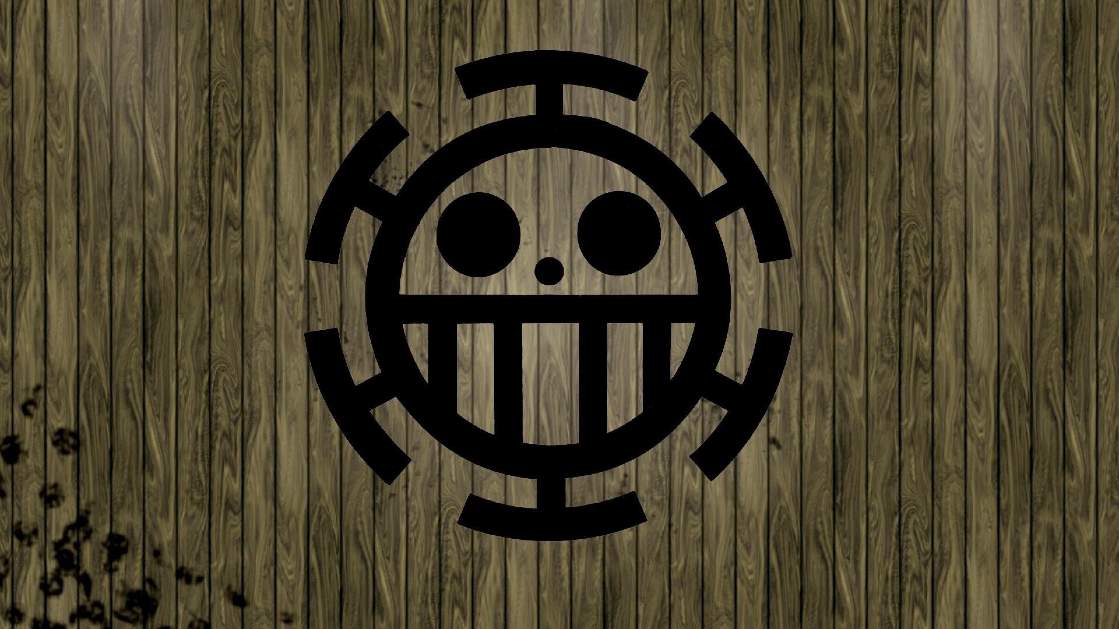 3840x2160 Jolly roger Heart pirates One piece Trafalgar law HD Wallpaper