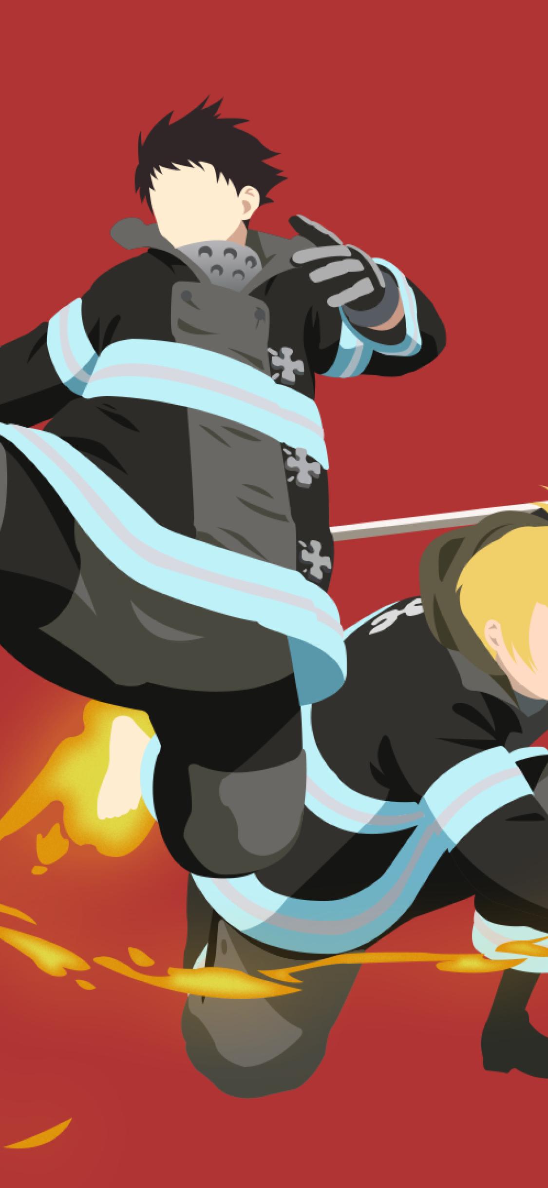 1125x2436 Fire Force Anime iPhone XS, iPhone iPhone X Wallpaper, HD Minimalist 4K Wallpaper, Image, Photo and Background
