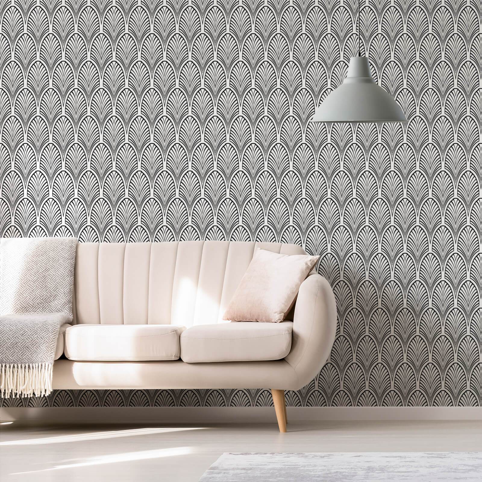 1600x1600 Art Deco Peel and Stick Wallpaper Wall Studio Sample” wide by 6” high / Traditional