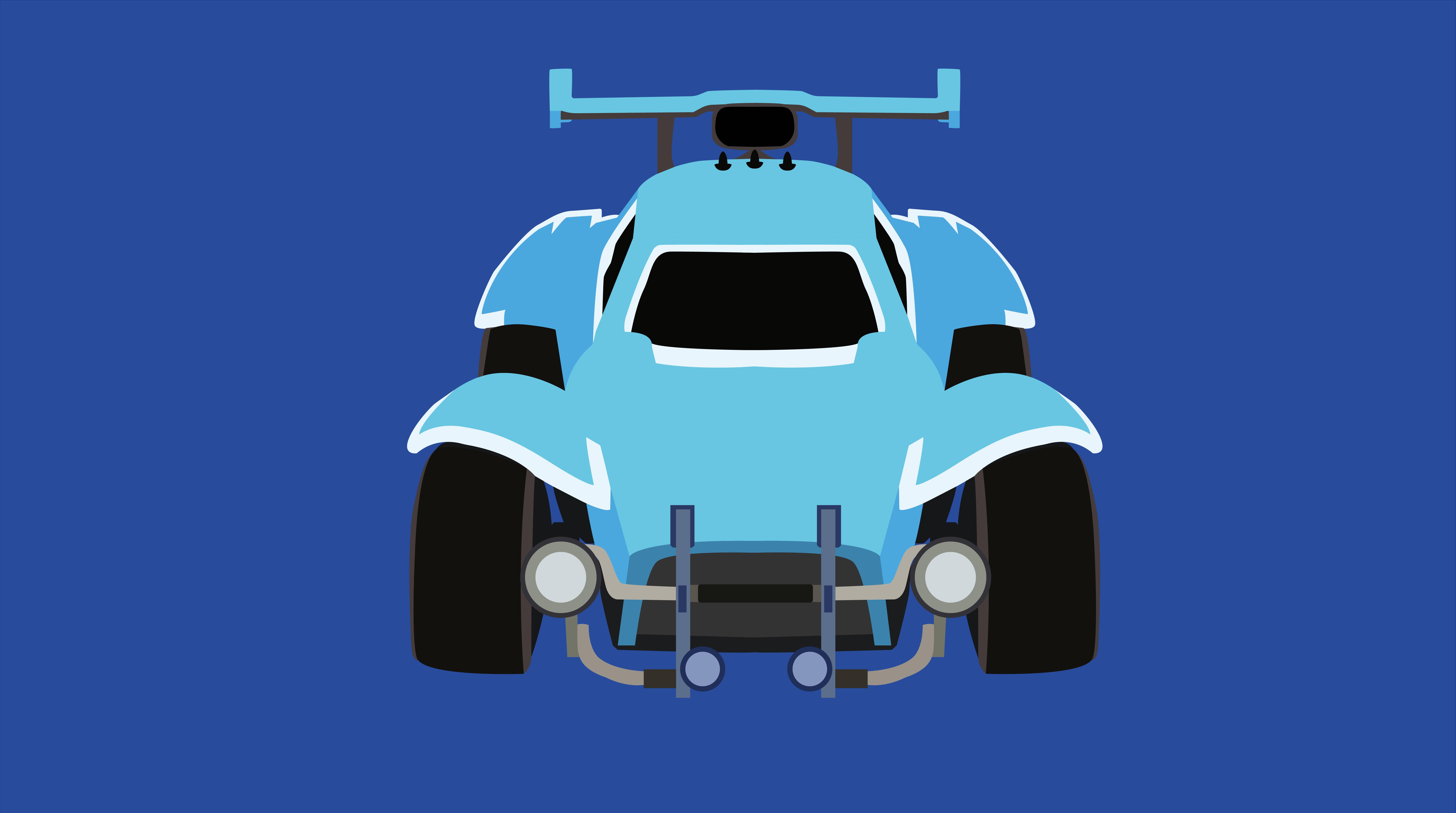 7188x4013 Download Blue Race Car Art Deco Wallpaper
