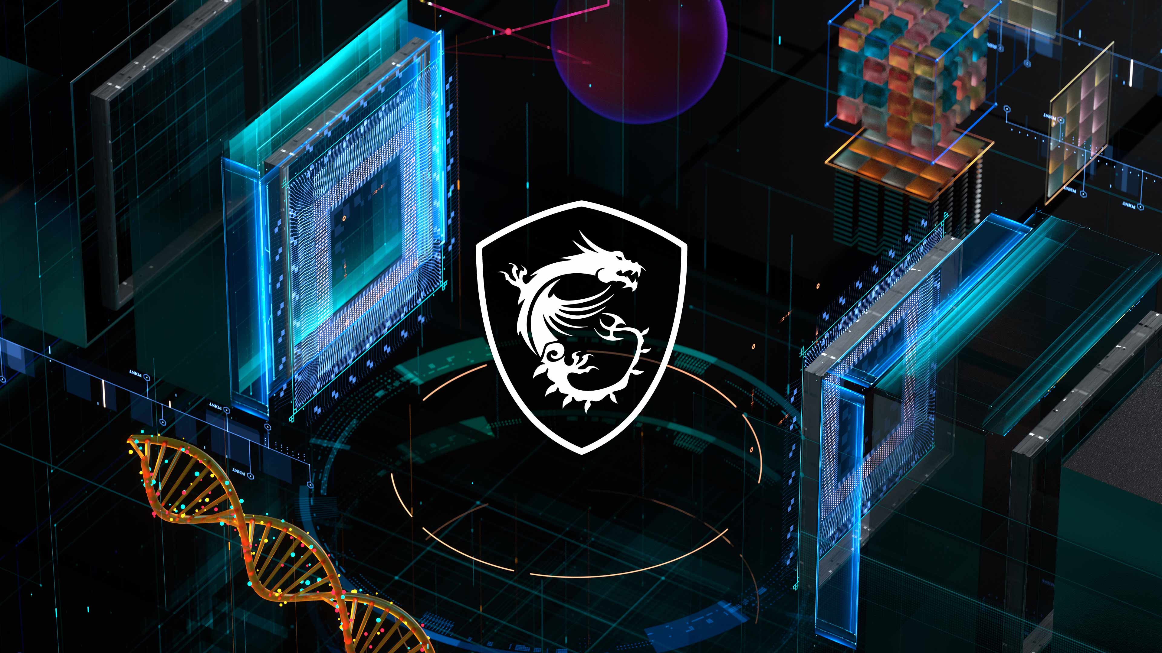 3840x2160 MSI Dragon Circuit Ultra HD Tech Wallpaperx2160