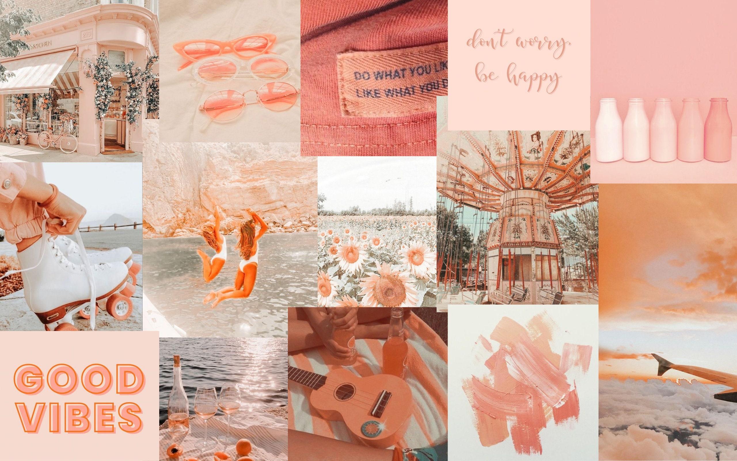 2560x1600 Aesthetic Peach Desktop Wallpaper