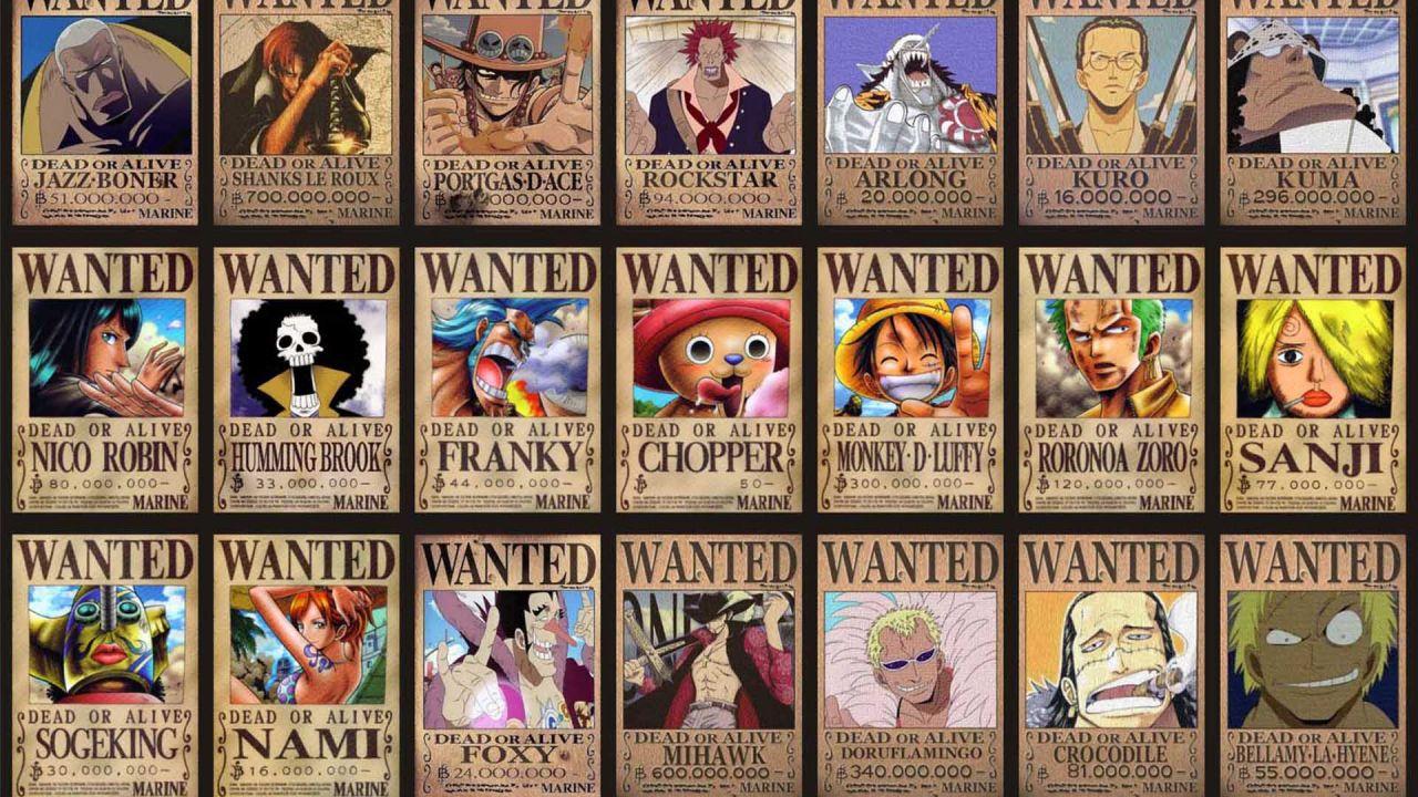 1280x720 One Piece Wanted Posters wallpaper in 1280x720 resolution