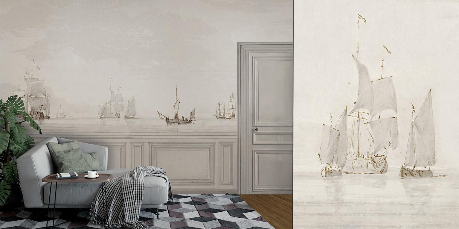 1535x765 French Mural wall paper de Paris