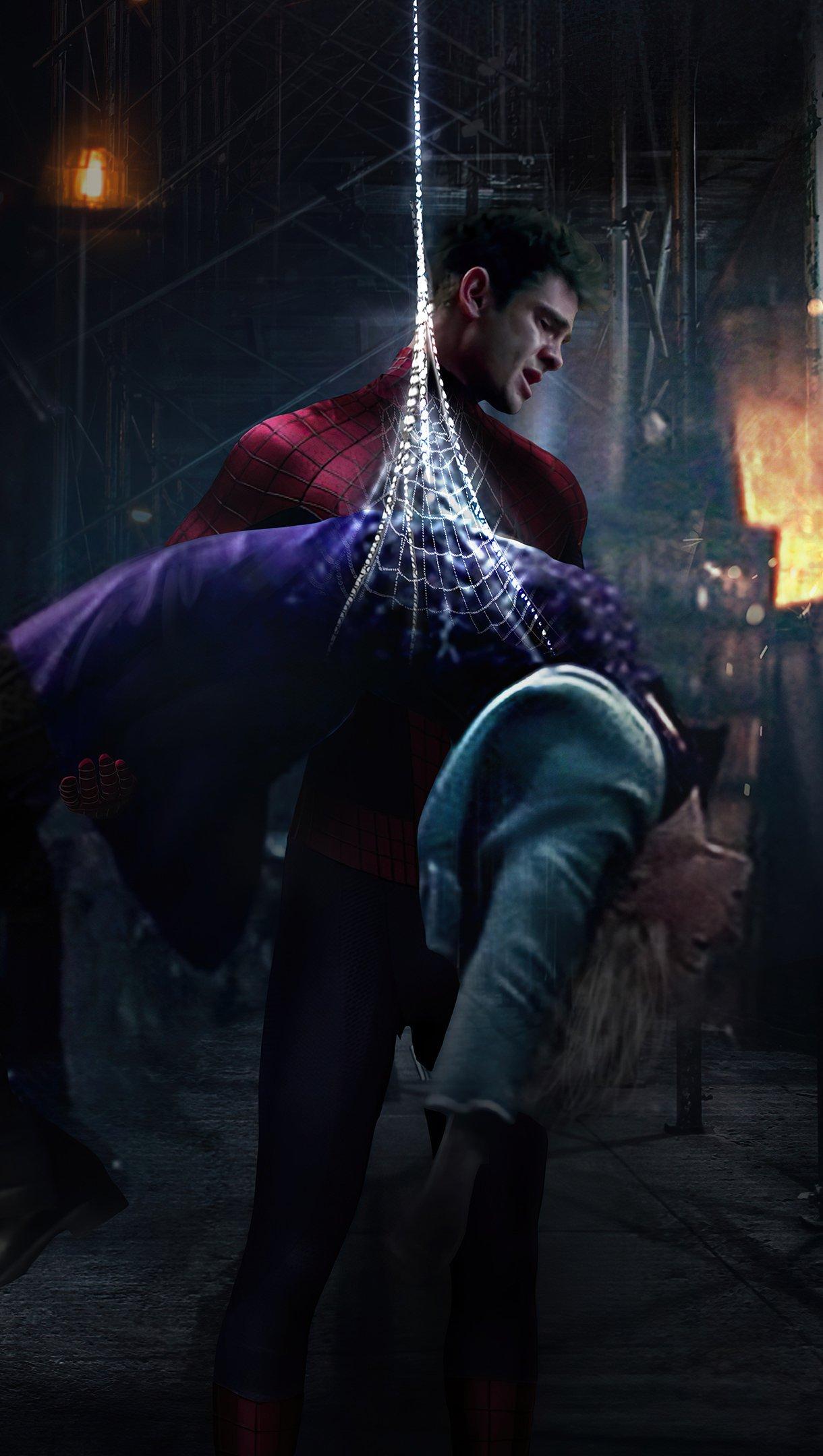 1220x2160 Spider Man Andrew Garfield and Gwen Stacy Emma Stone Wallpaper 4K for iPhone and Mobile Phone