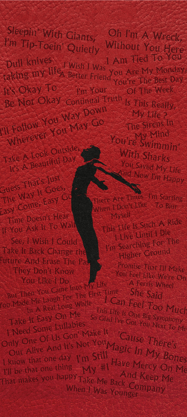 640x1422 I made a Mercury wallpaper with a quote from each track