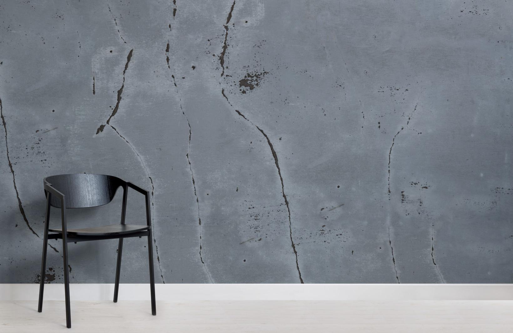 1640x1064 Industrial Blue Cracked Concrete Wallpaper Mural
