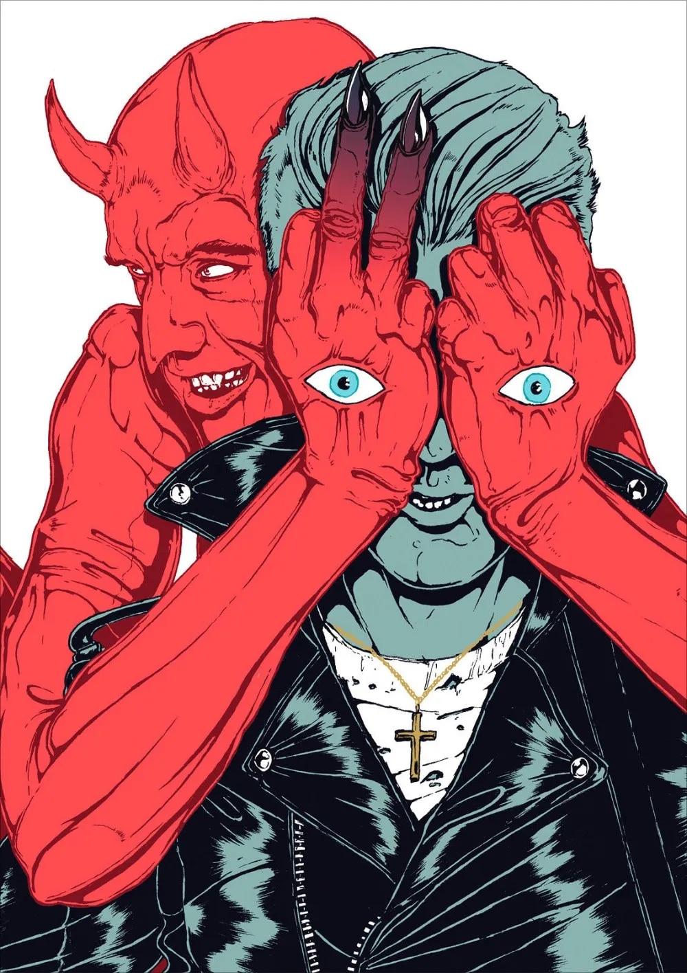 1000x1416 Queens Of The Stone Age Poster Qotsa New 2017 Villains Silk Poster 24x36inch & Calligraphy