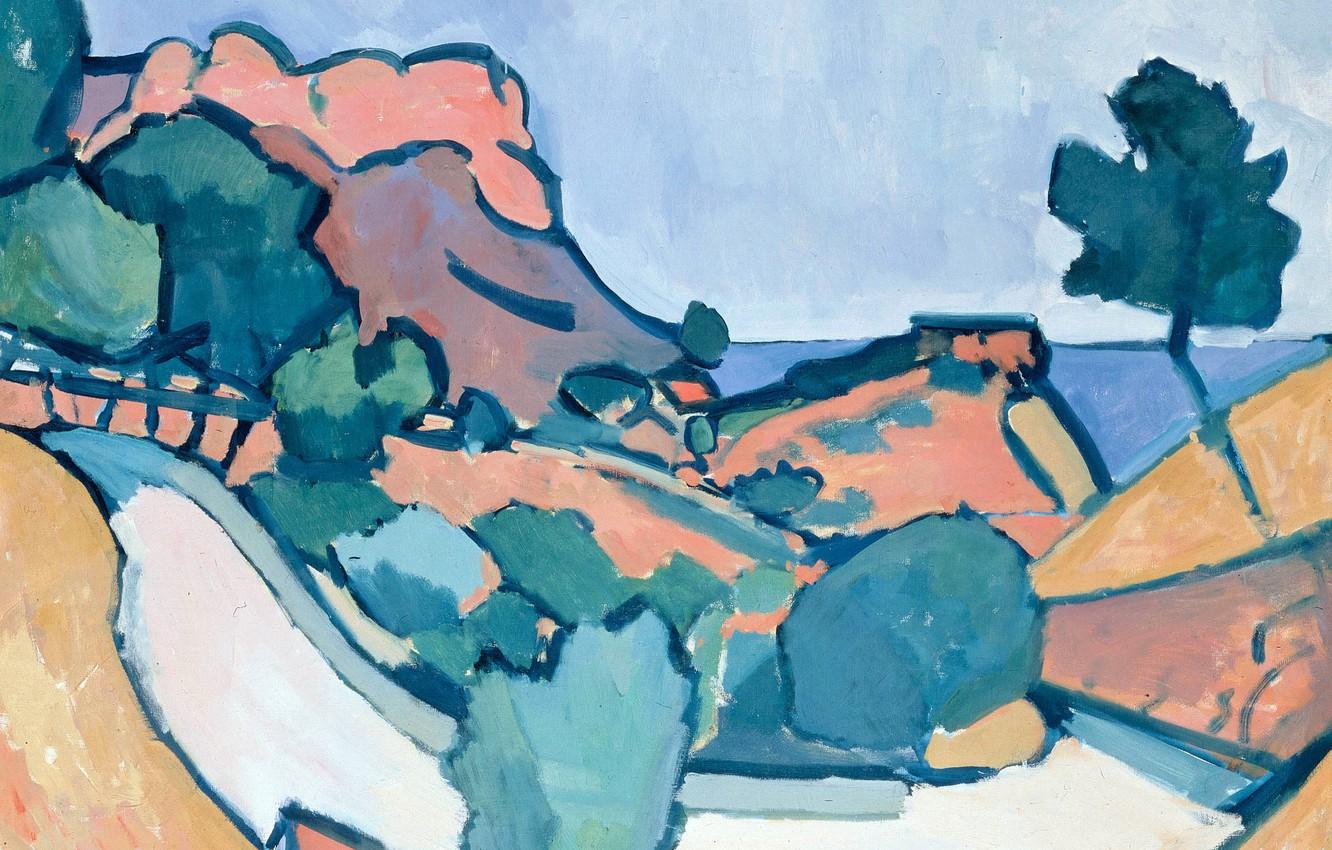 1332x850 Wallpaper picture, Fauvism, Road in the Mountains, Andre Derain image for desktop, section живопись