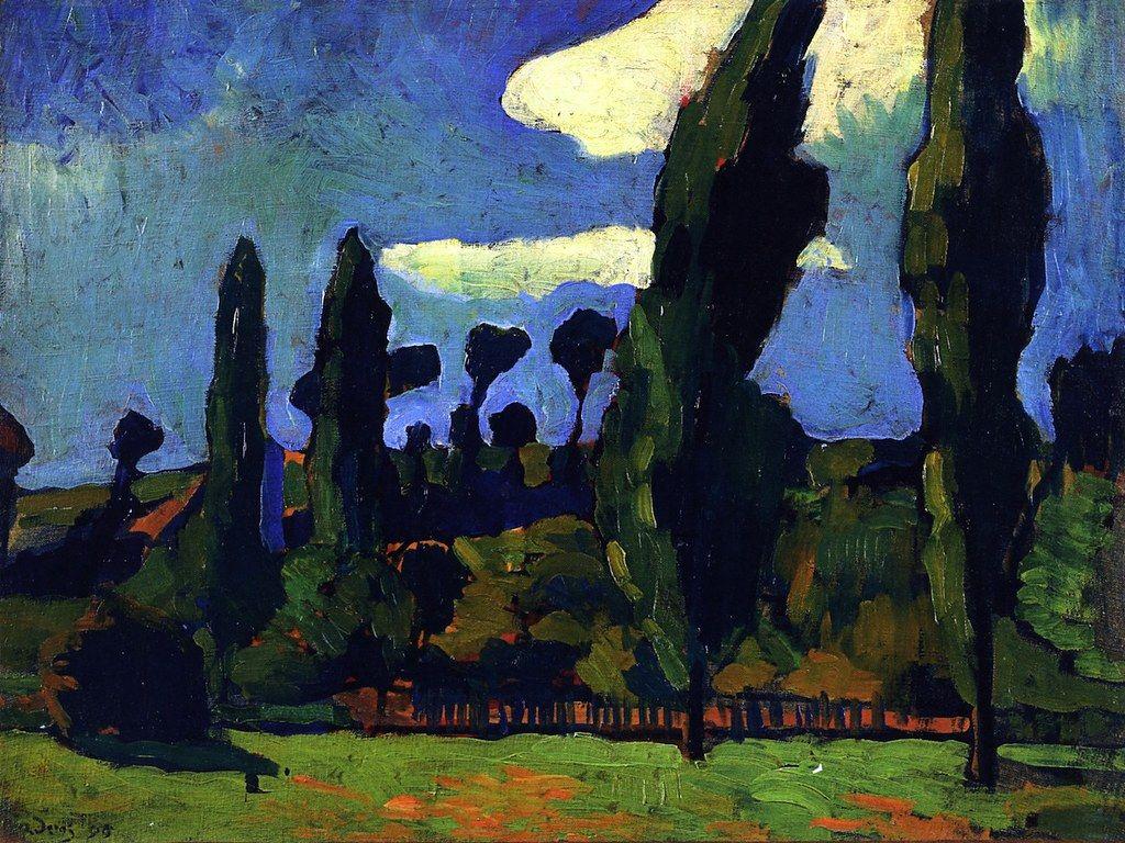 1024x768 Paysage près de Chatou (Derain). Andre derain, Painting, Landscape paintings