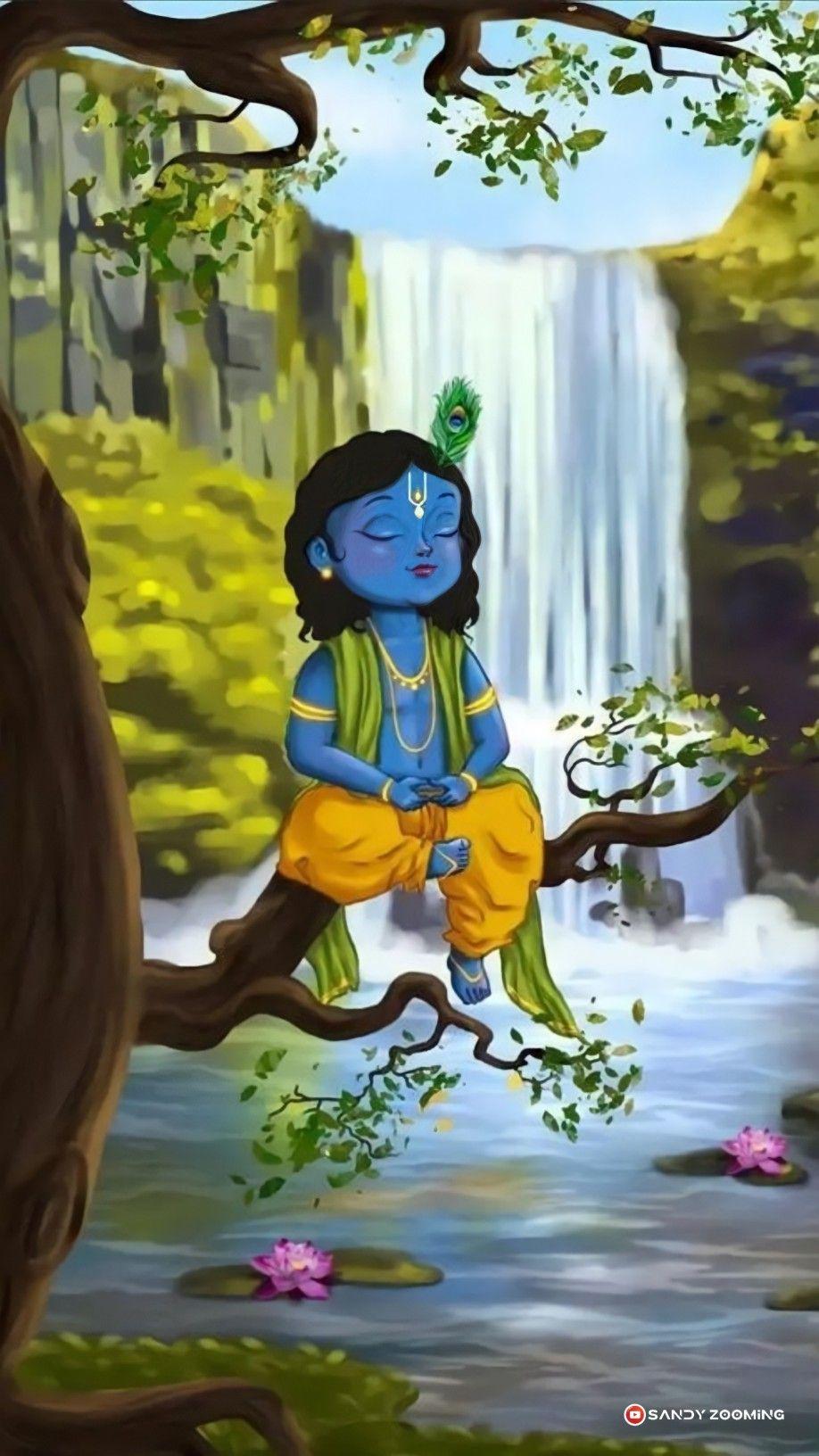 918x1632 Krishna Full Screen Image On Instagram ❤. Love animation wallpaper, Krishna art, God illustrations