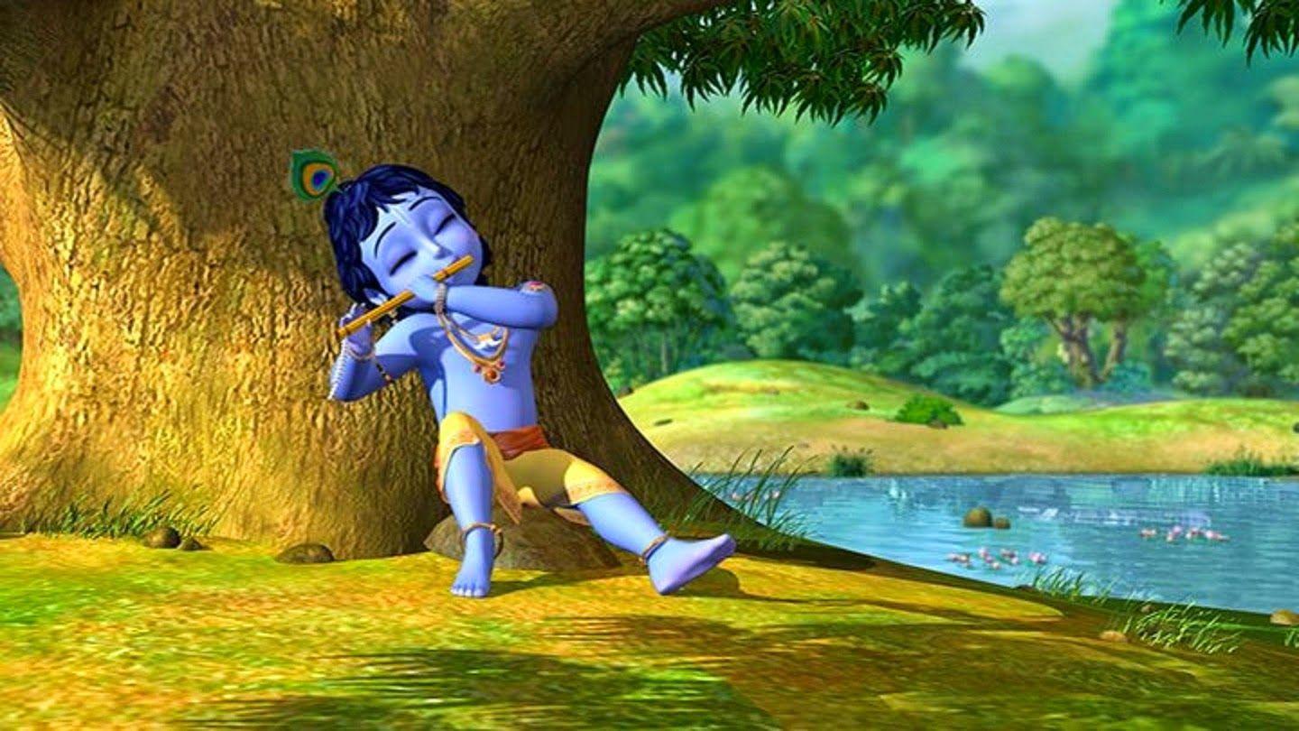1440x810 Little Krishna HD Wallpaper
