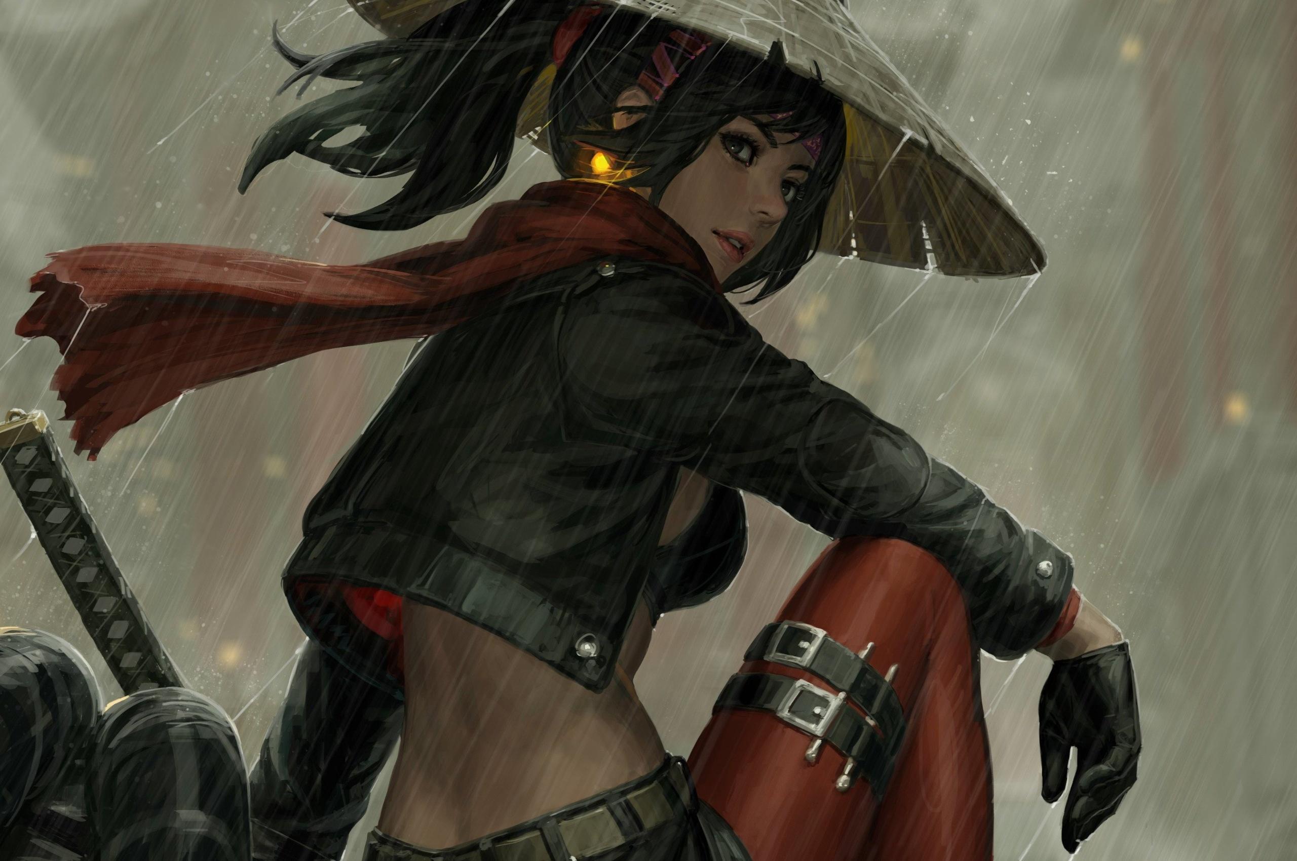 2560x1700 Samurai Warrior Katana Digital Art Chromebook Pixel HD 4k Wallpaper, Image, Background, Photo and Picture