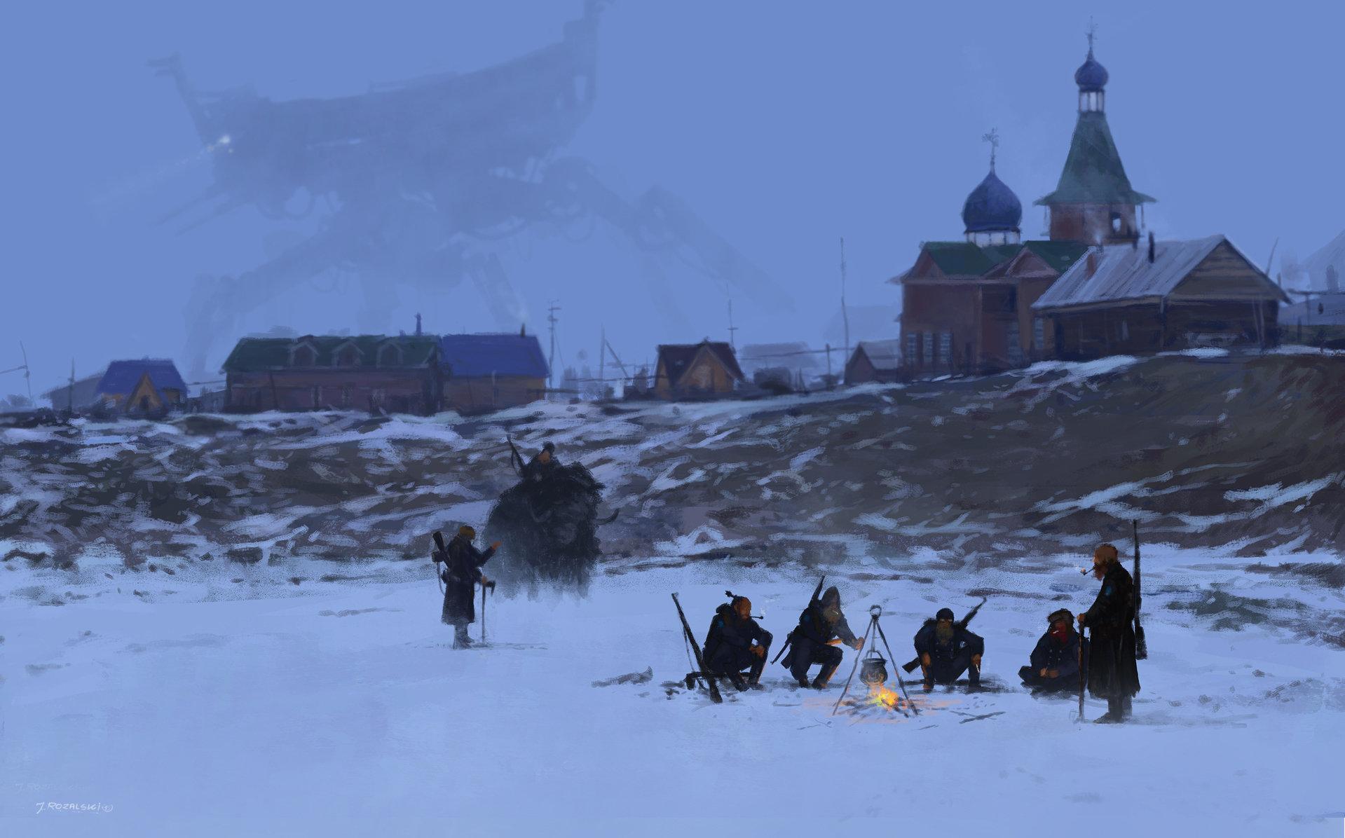 1919x1196 Jakub Rozalski 1920 Camp Fire Smallnew. The Charnel House
