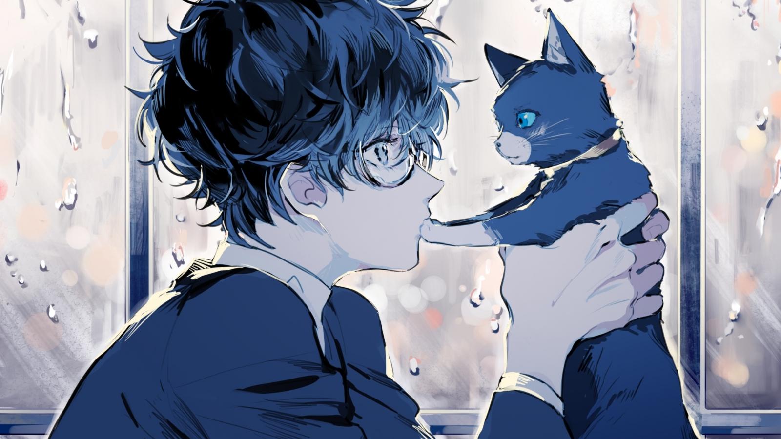 1600x900 Anime Neko Boy Wallpaper