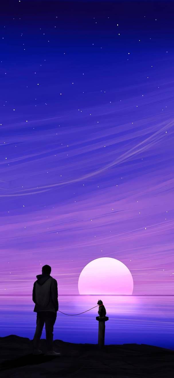 607x1316 Man and Cat Wallpaper. Anime wallpaper, Wallpaper, Cat wallpaper