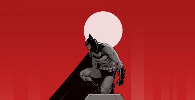 670x344 Wallpaper batman and gotham, minimal, artwork desktop wallpaper, HD image, picture, background, d8db31