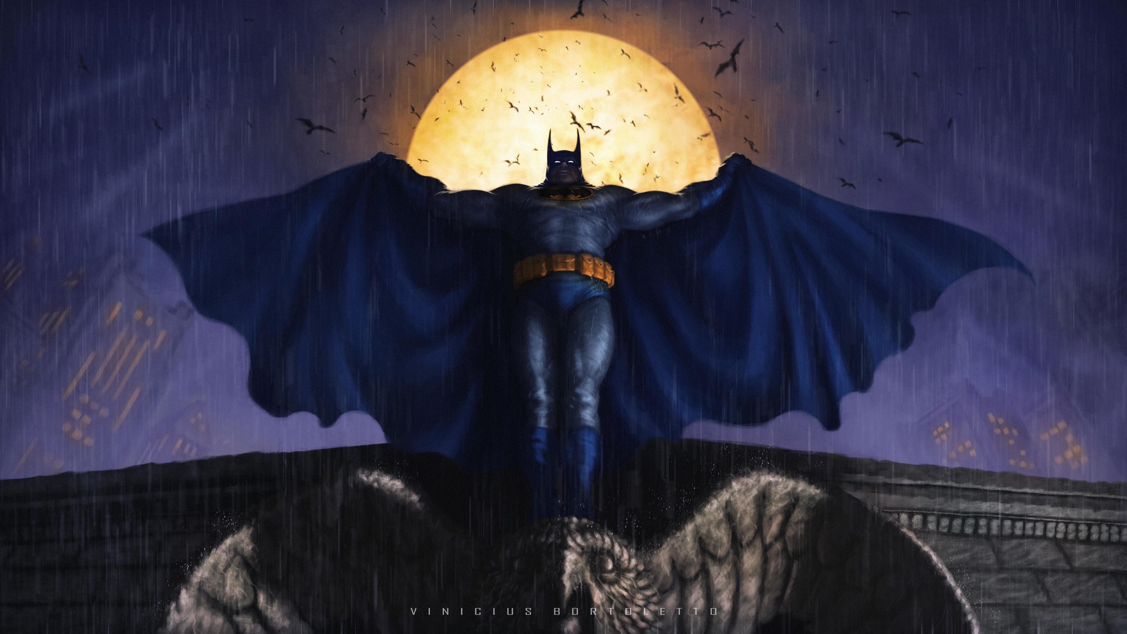 3840x2160 Wallpaper 4k Batman Illustration 4k 2018 Wallpaper