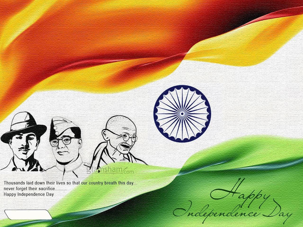 1280x960 Download Indian Independence Day Celebration With Netaji Bose Wallpaper