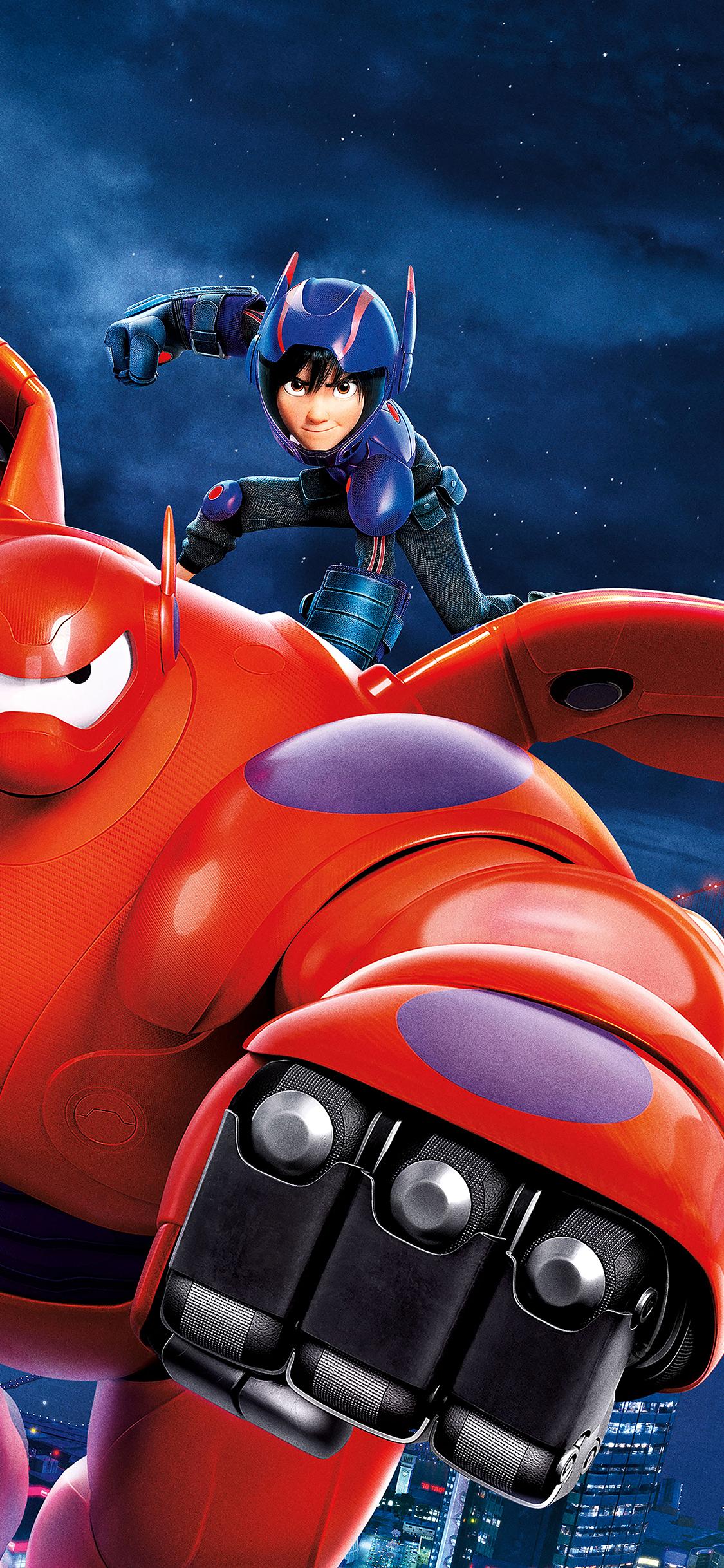 1125x2436 big hero disney illust art film