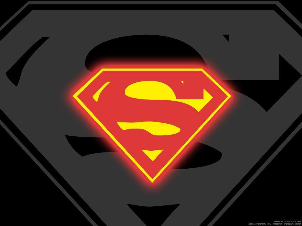 1024x768 Superman Logo Black And Red Wallpaper