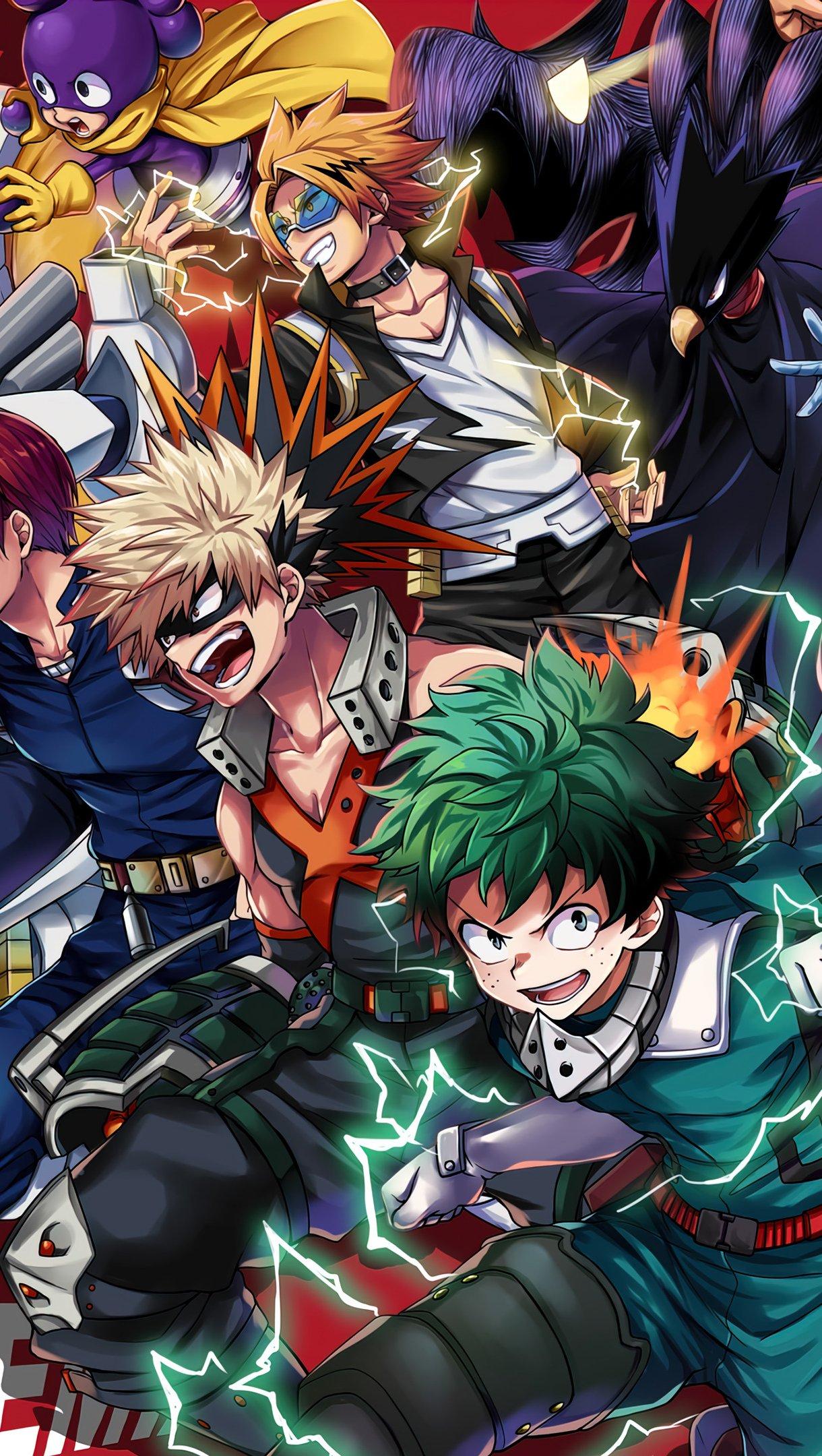 1220x2160 Mu hero academia Characters Anime Wallpaper 4k for iPhone and Mobile Phone