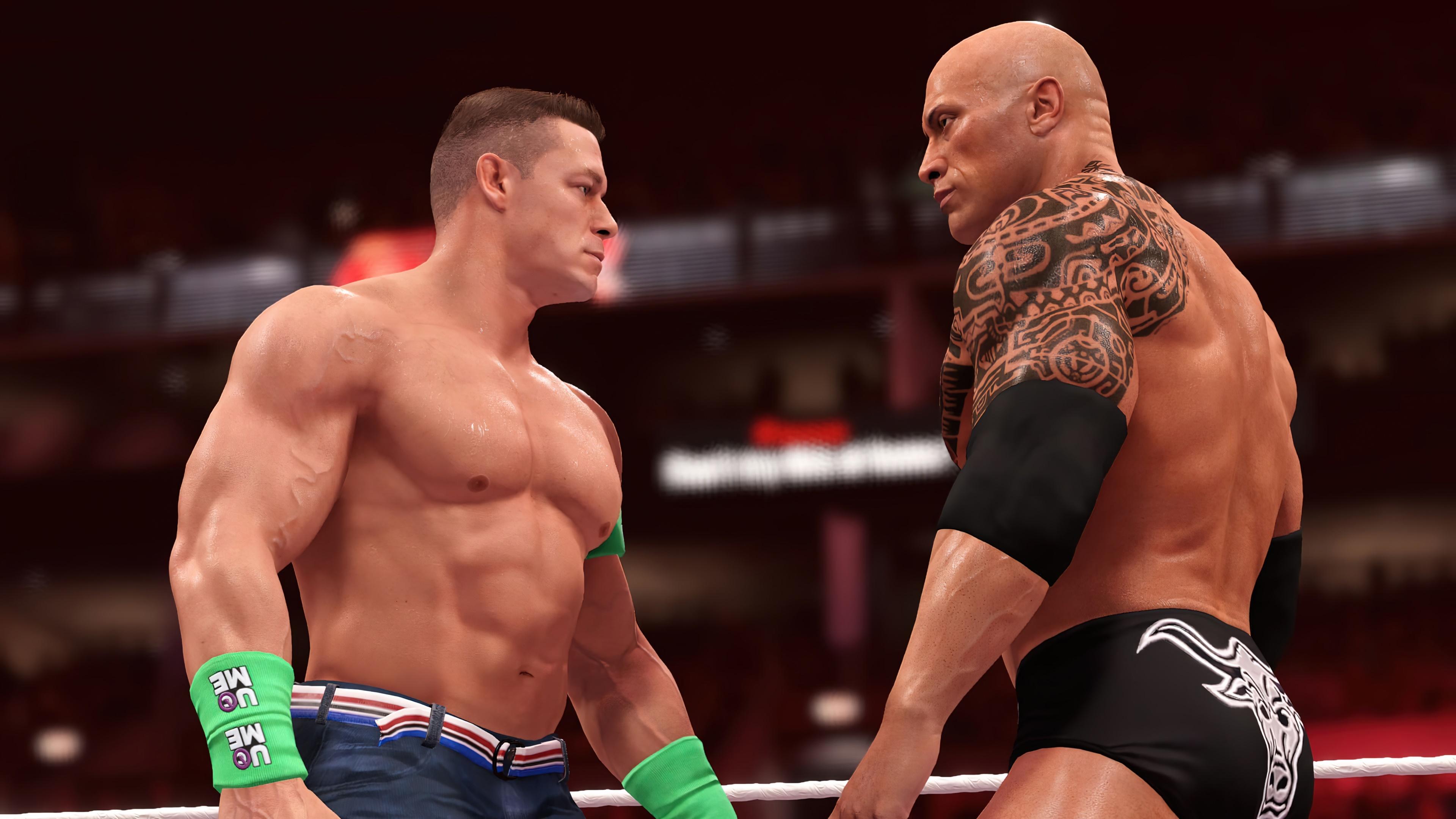 3840x2160 John Cena And The Rock From Wwe 2K22 4K HD Wallpaper