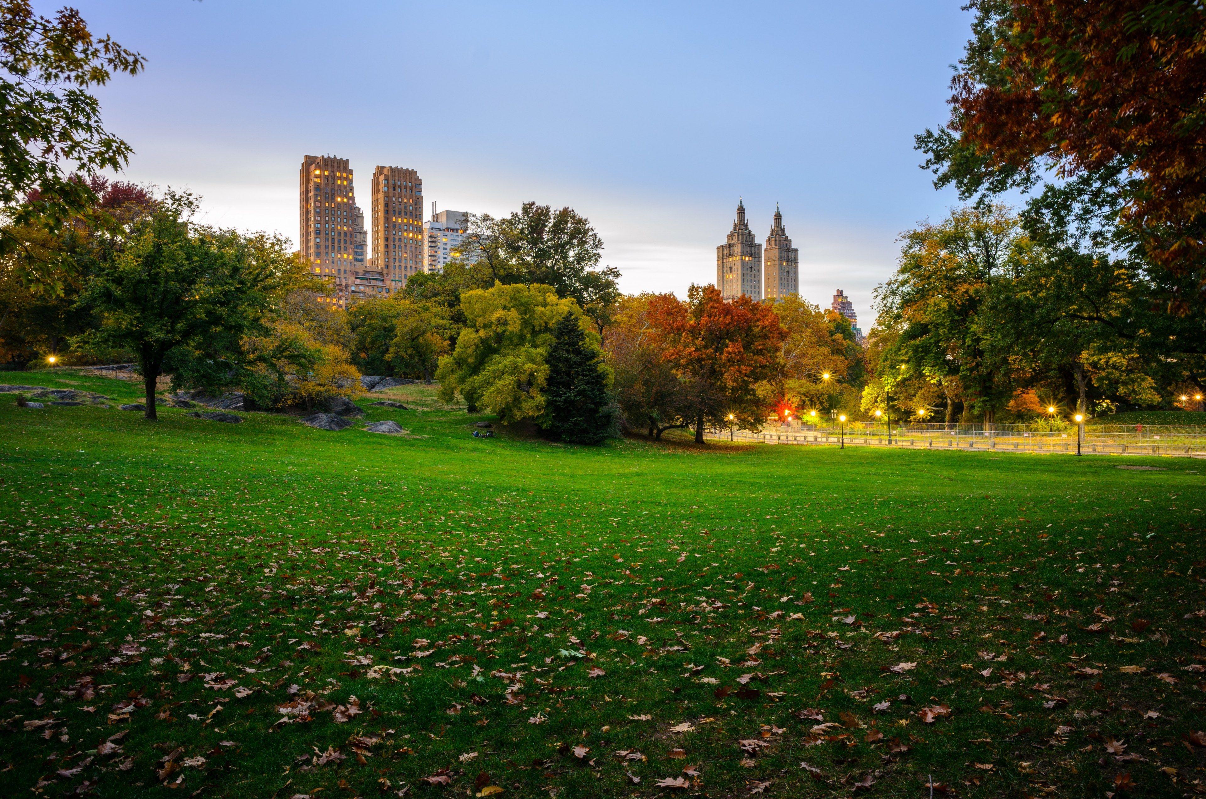 3840x2543 skyline leafe dusk and central park HD 4k wallpaper and background