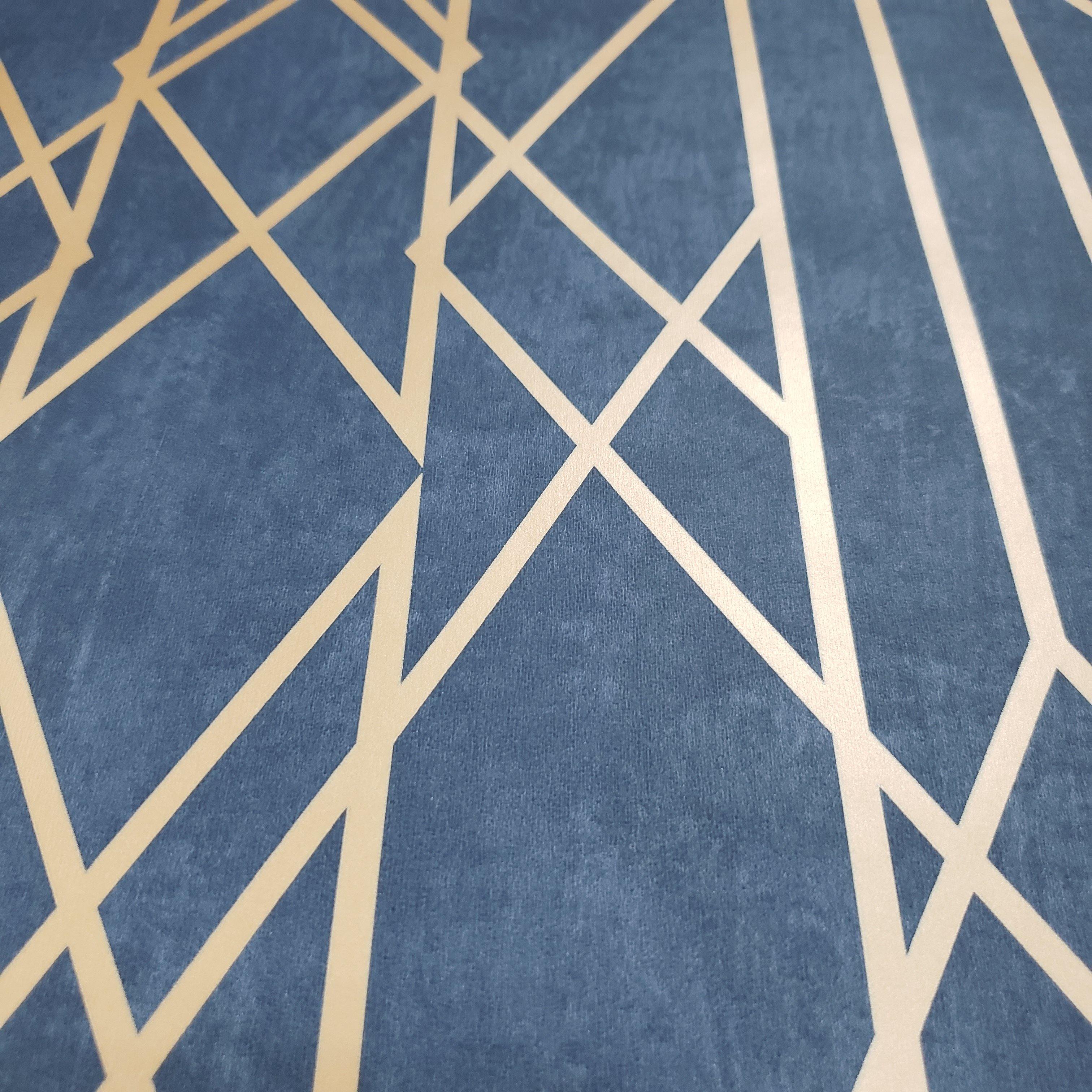 3024x3024 WM21514401 Wallpaper navy Blue bronze metallic geometric lines Modern