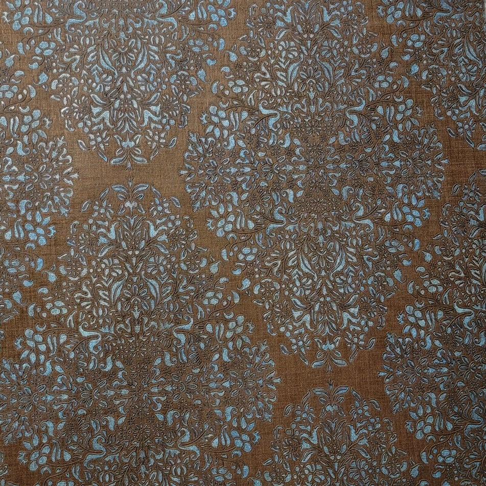 951x951 M5664 Wallpaper Blue copper bronze metallic diamond damask faux fabric