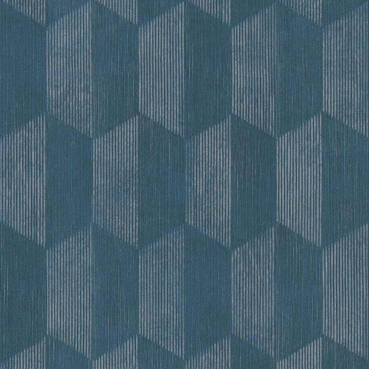 1200x1200 Wallpaper Non Woven Blue Bronze Graphic 385921 AS Geo Effect