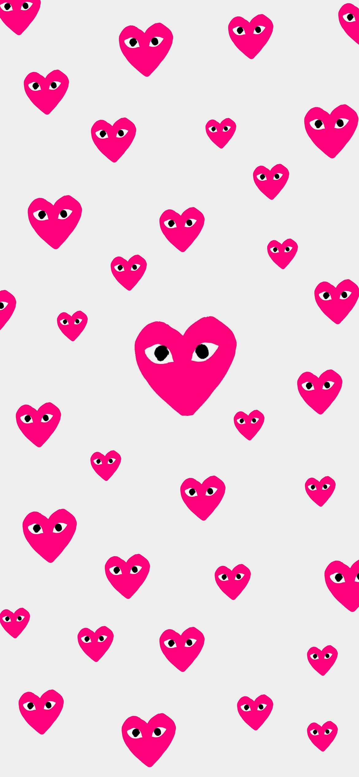 1170x2532 Pink Hearts Valentine's day wallpaper : Pink Comme Des Gracons Wallpaper