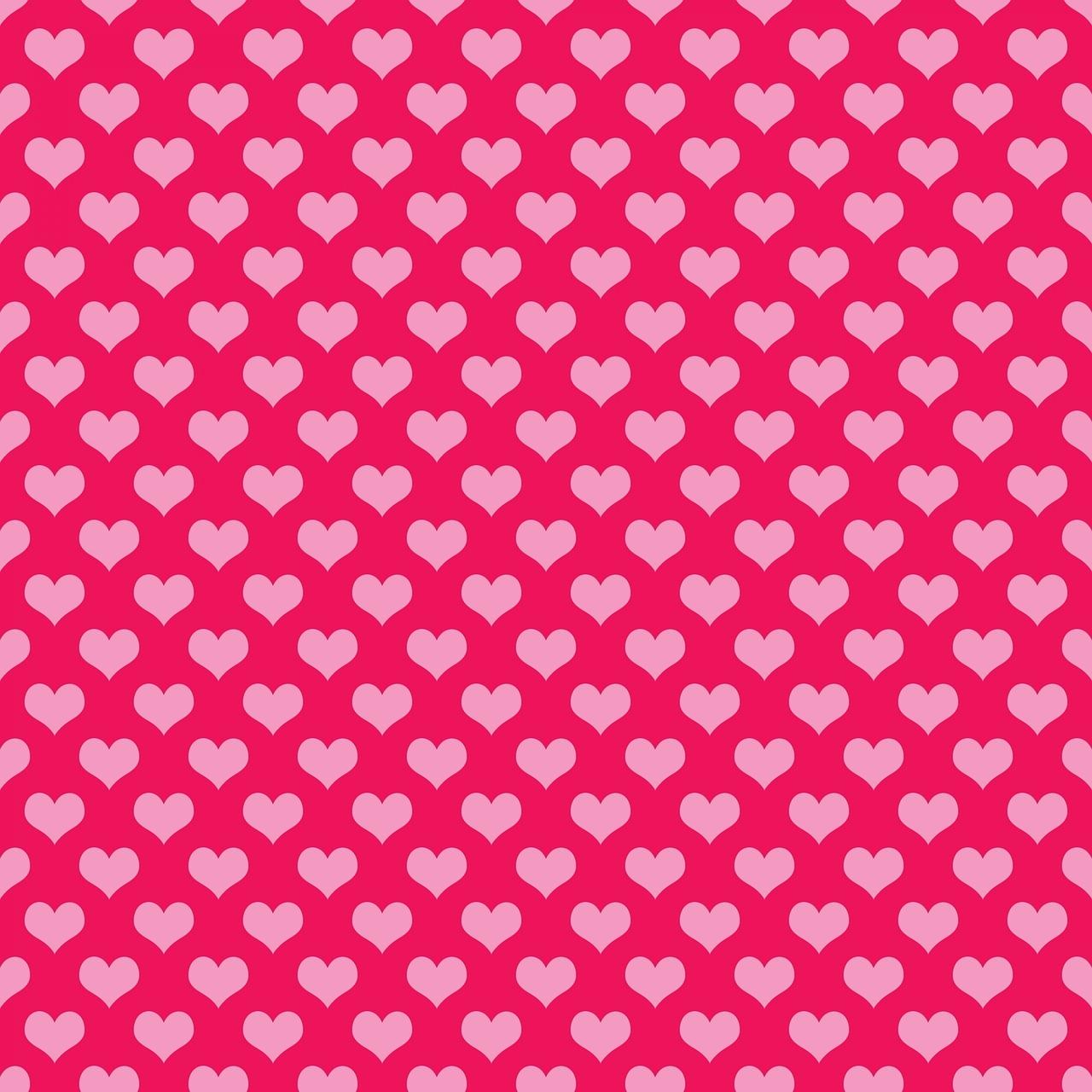 1280x1280 Hearts Background Pink