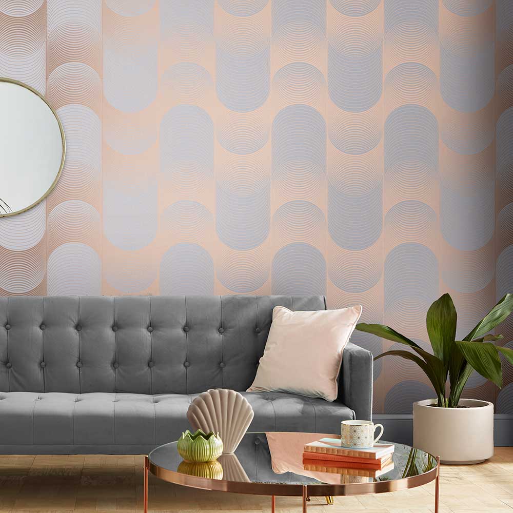 1000x1000 Eclipse by Graham & Brown / Rose Gold : Wallpaper Direct
