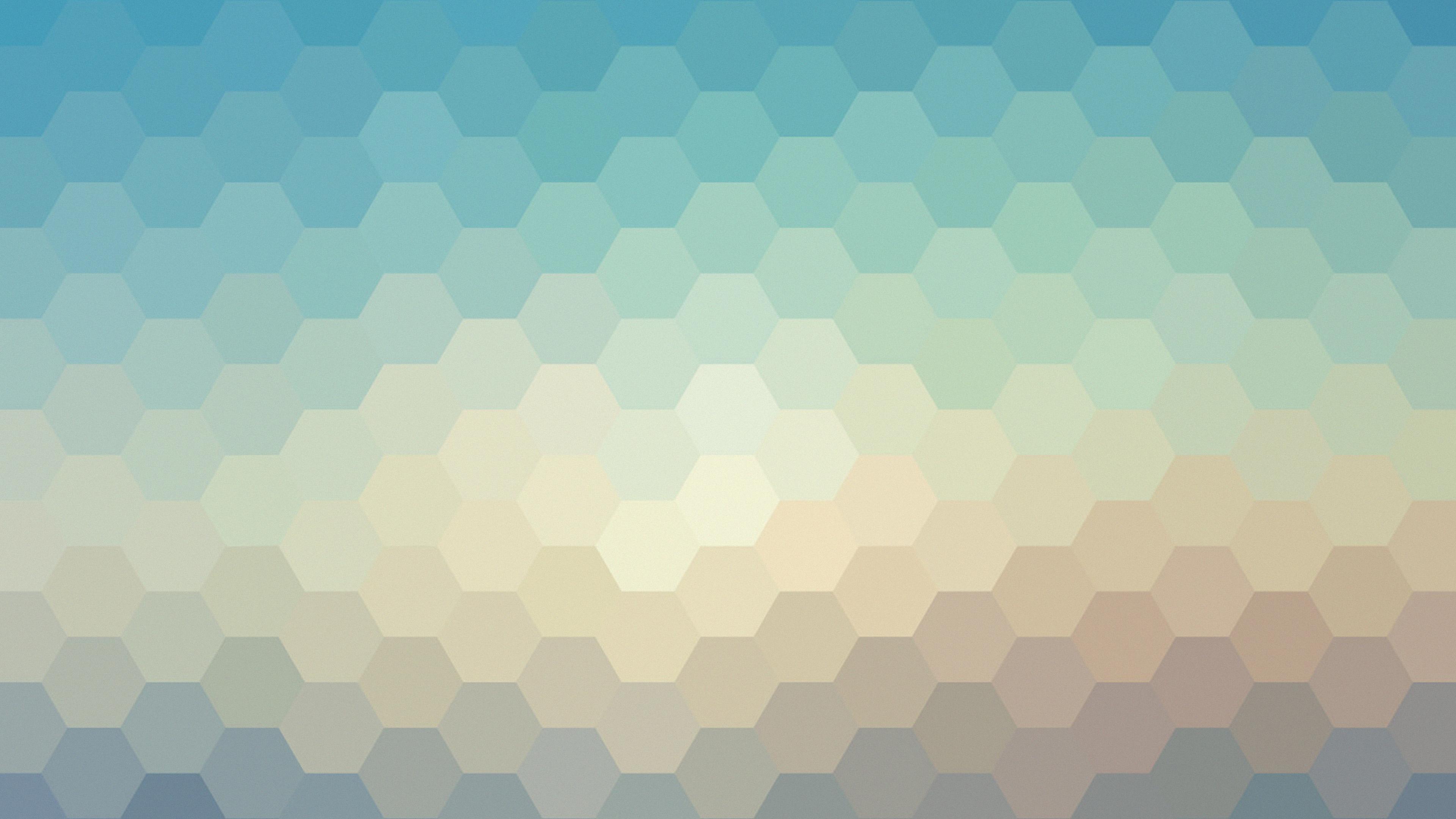 3840x2160 wallpaper for desktop, laptop. hexagon blue yellow pattern background