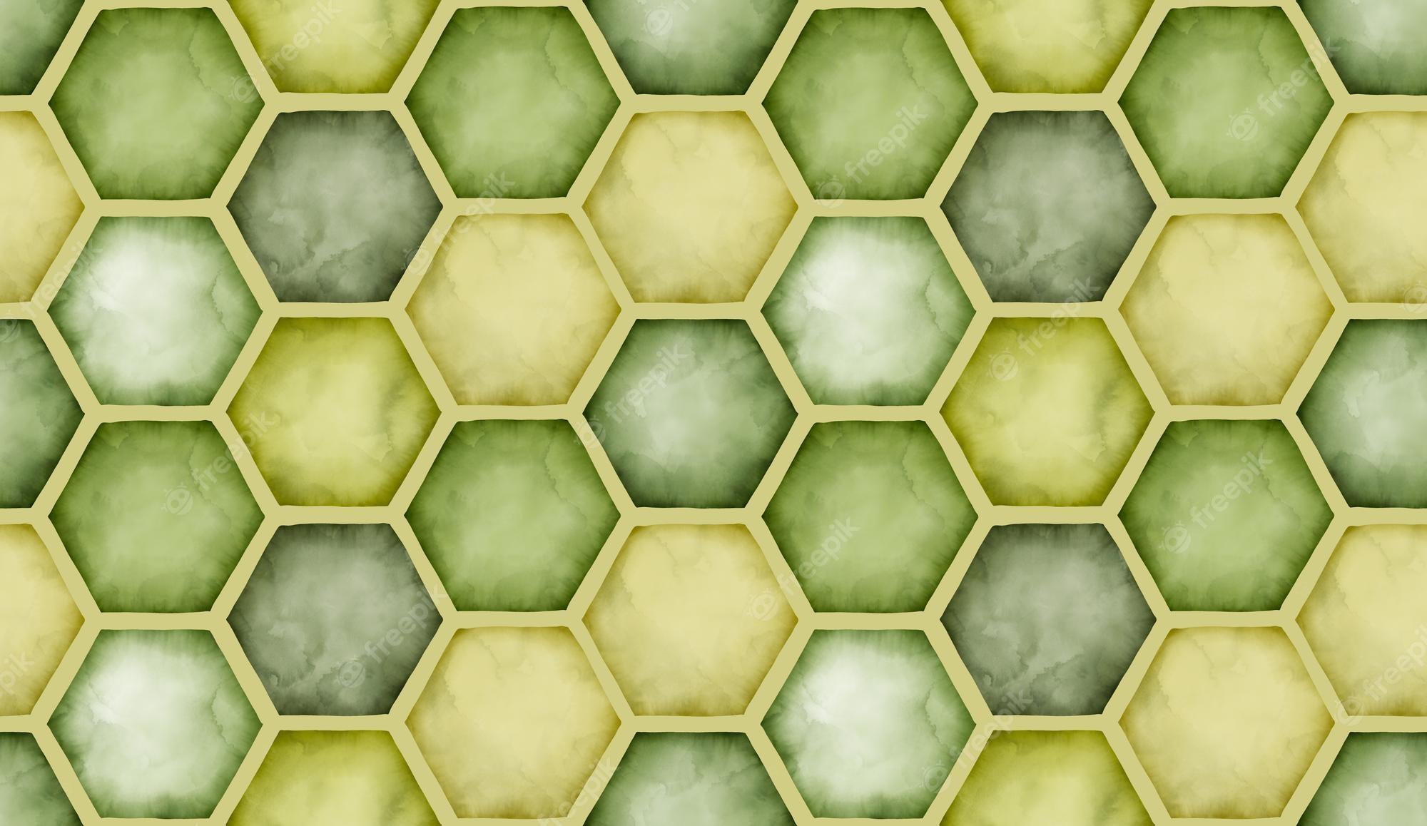 2000x1158 Green Hexagon Background Image