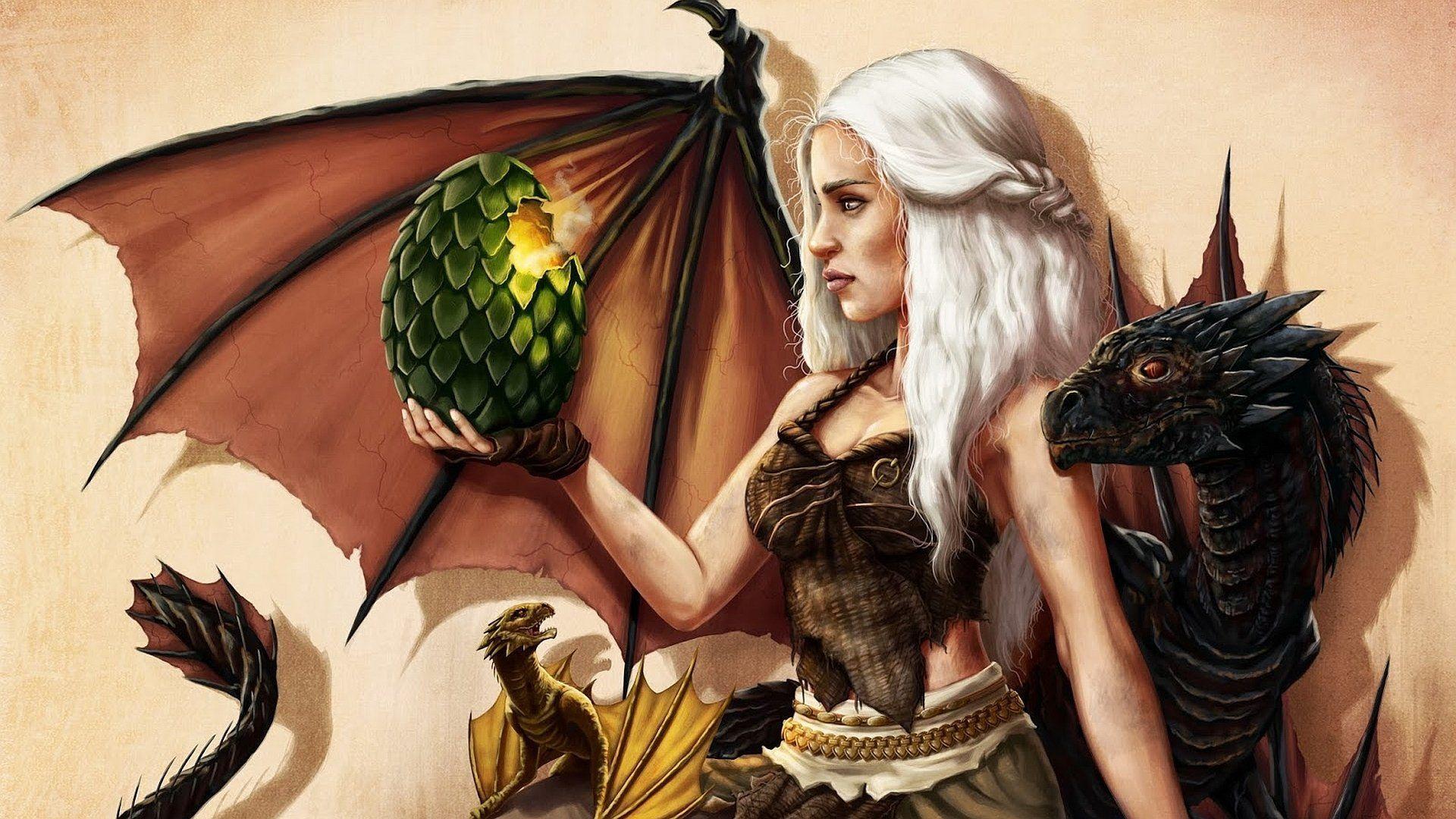 1920x1080 TV Show Game Of Thrones Daenerys Targaryen Dragon Wallpaper. G.O.T