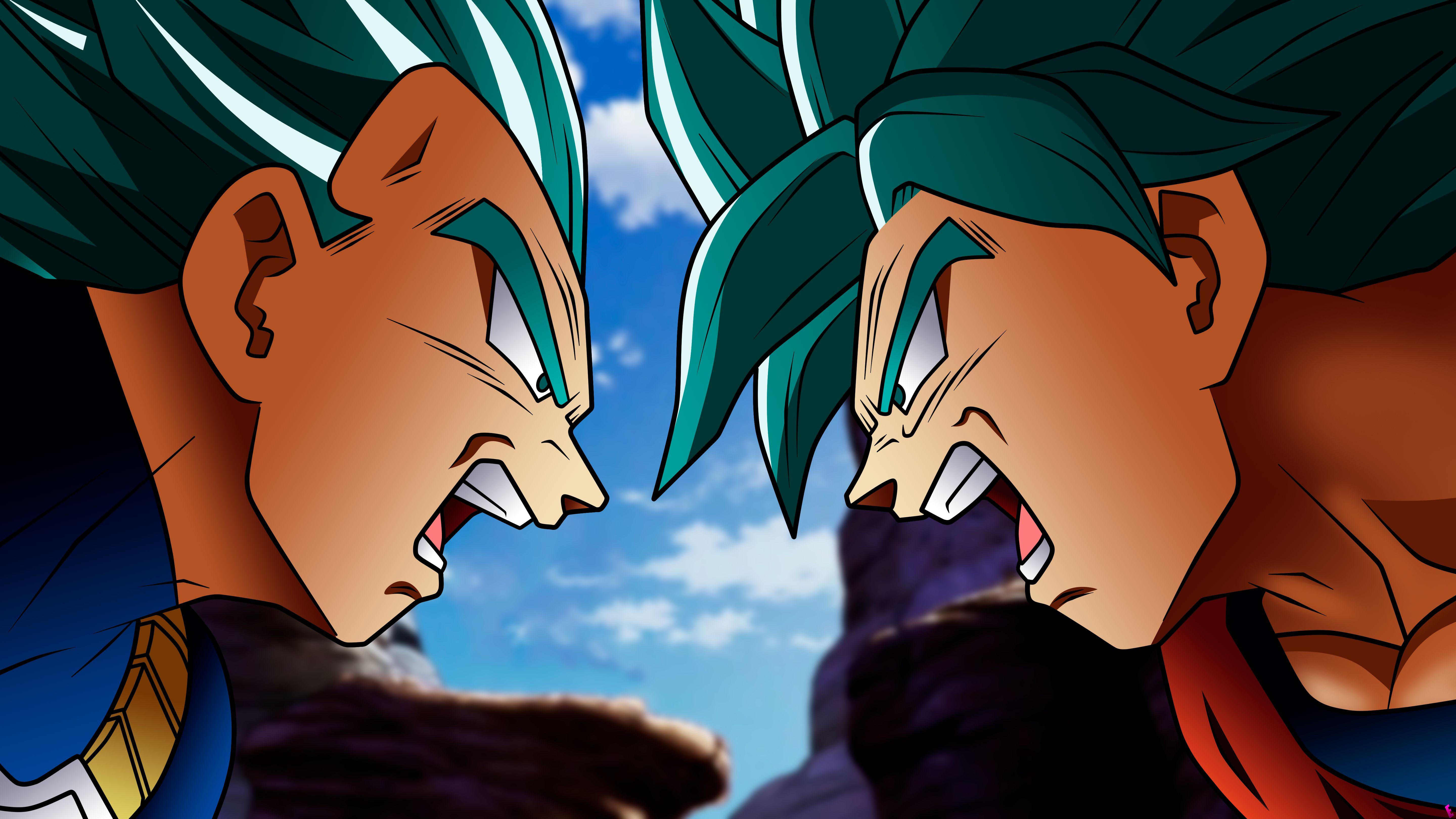 5760x3240 HD desktop wallpaper: Anime, Dragon Ball, Goku, Vegeta (Dragon Ball), Dragon Ball Super download free picture