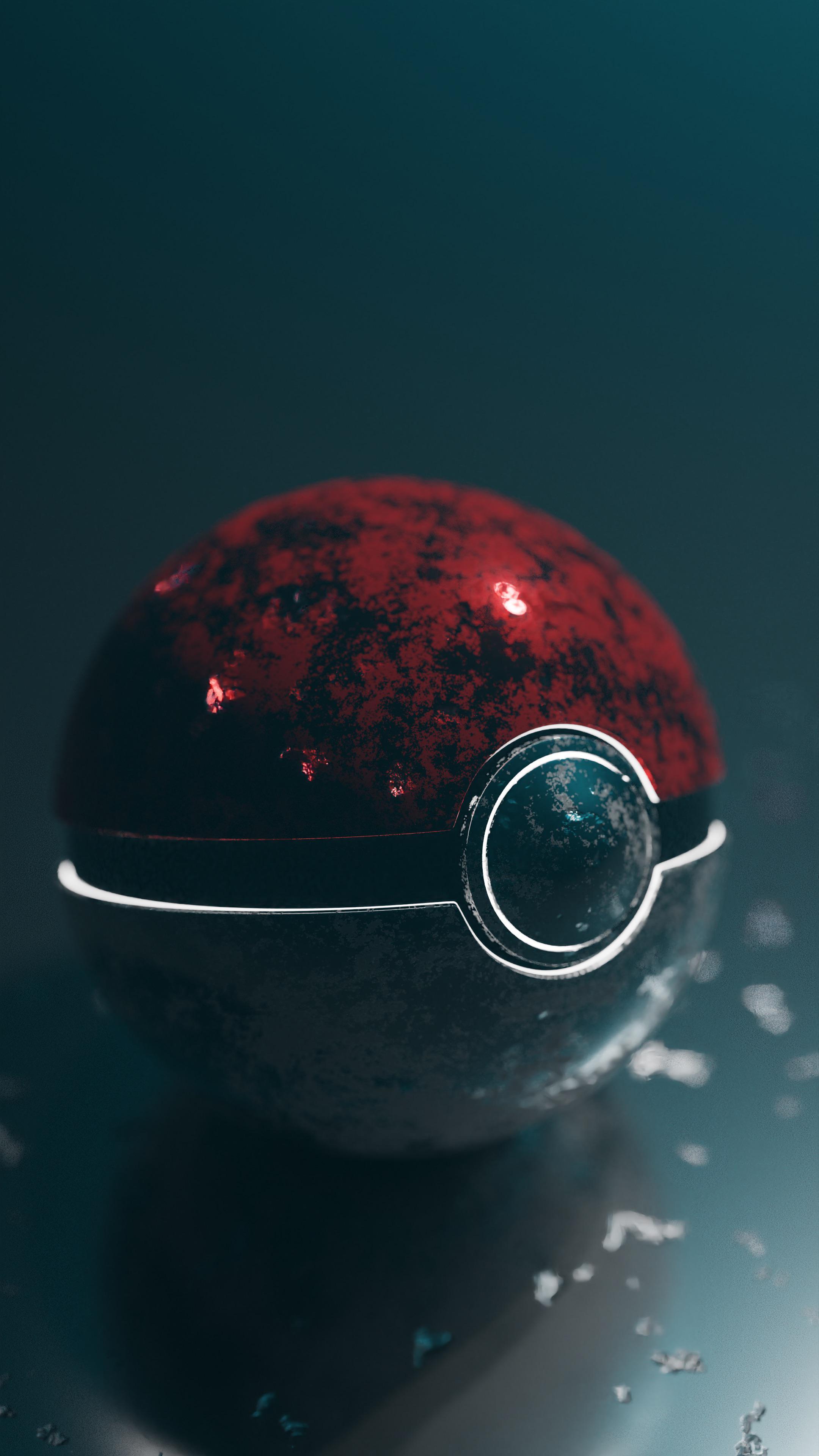 2160x3840 A Pokéball wallpaper I made in Blender