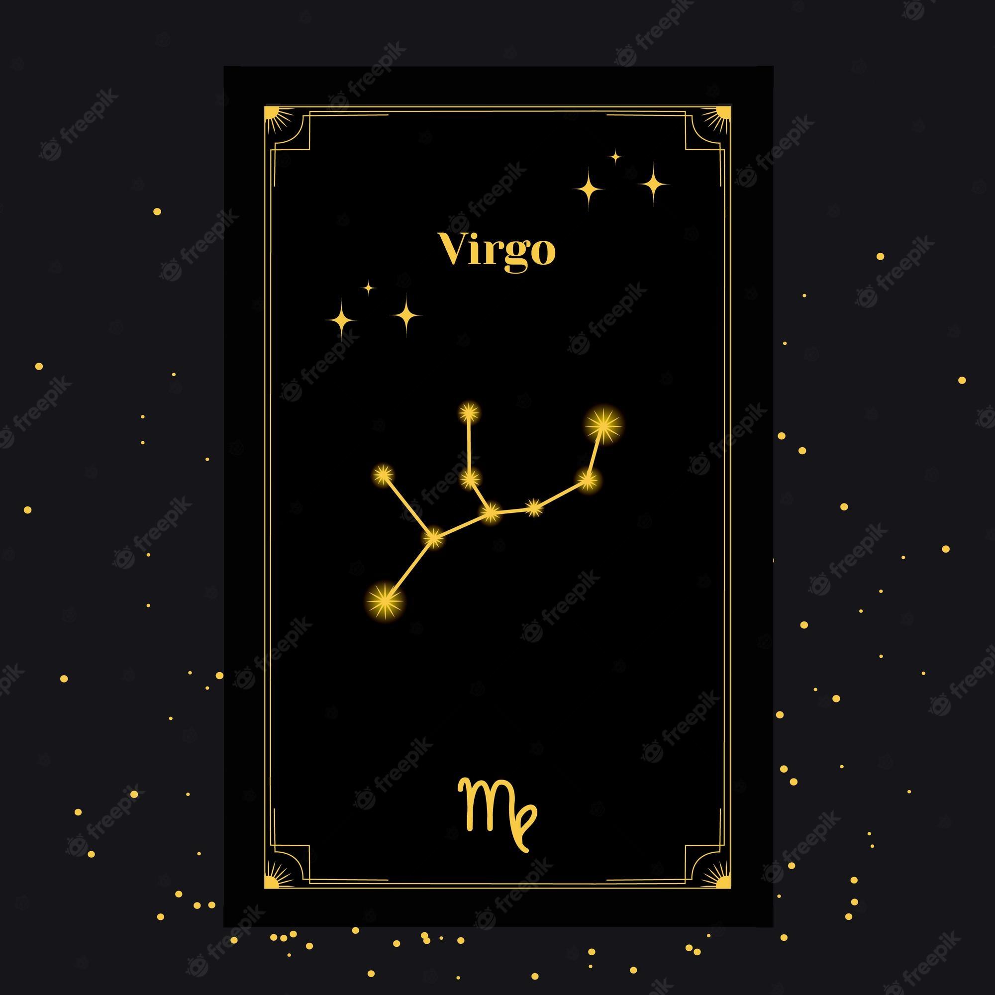 2000x2000 Premium Vector. Virgo signs zodiac background beautiful vector image in the middle of a stellar galaxy