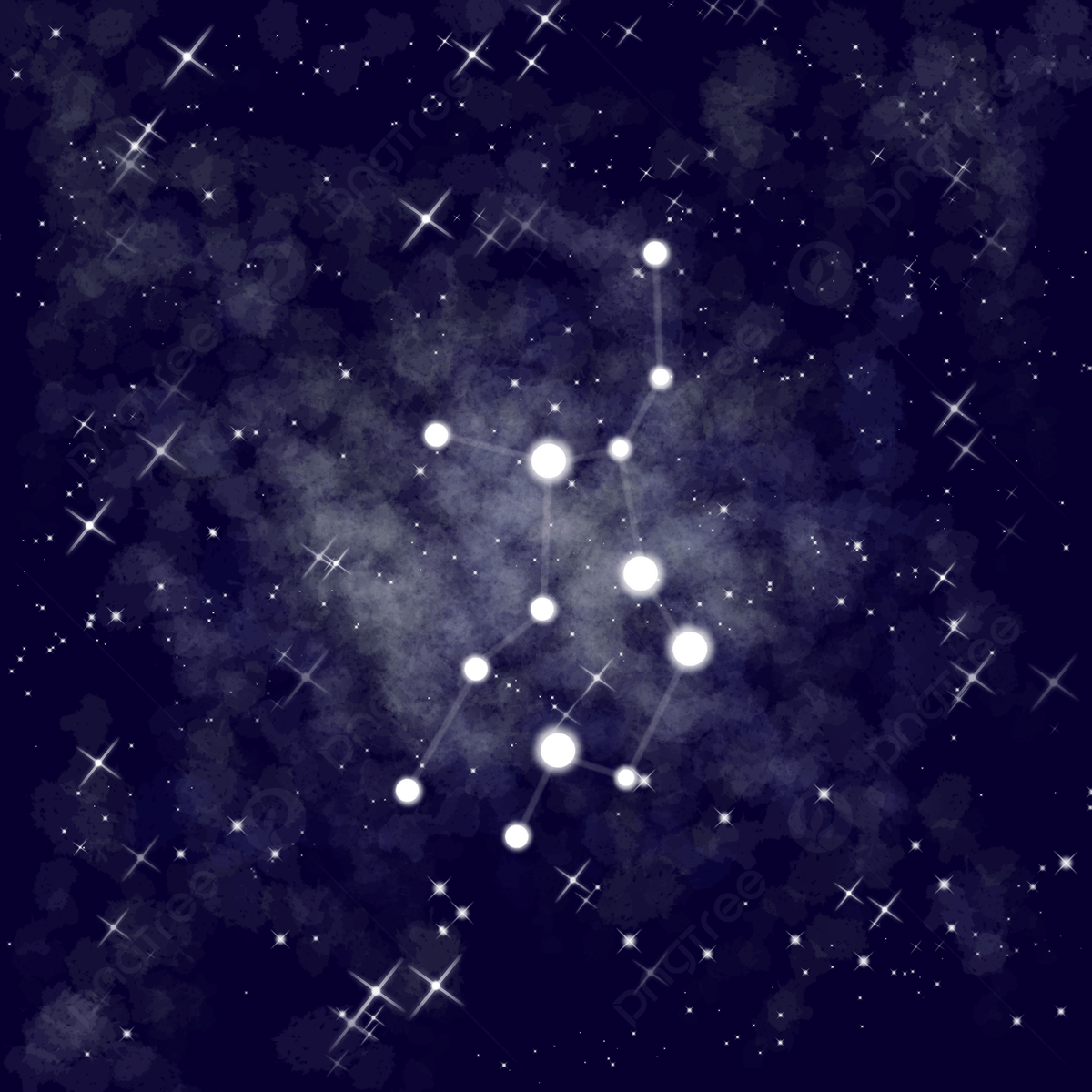 1200x1200 Virgo Constellation Background, Star, Sky, Night Background Image for Free Download