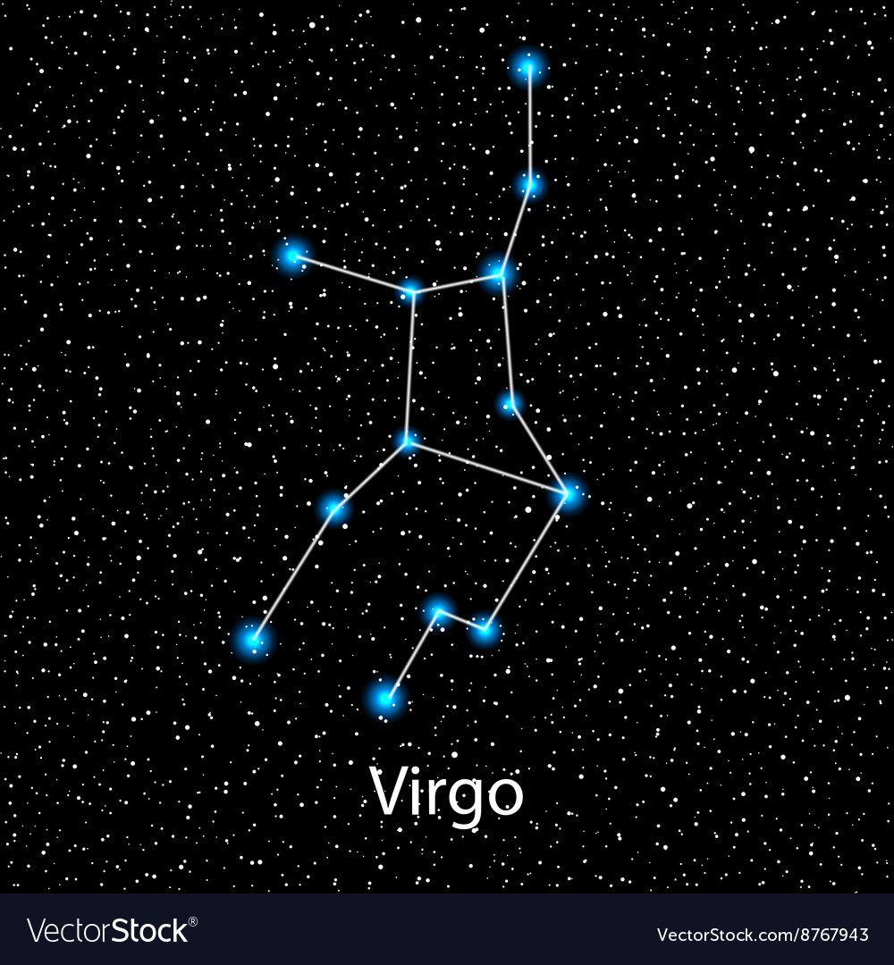 1000x1080 Vector Virgo Zodiac sign bright blue stars in cosmos. Constellation. Download a Free Preview or High Quality Adobe Illustrator. Virgo zodiac, Zodiac signs, Virgo