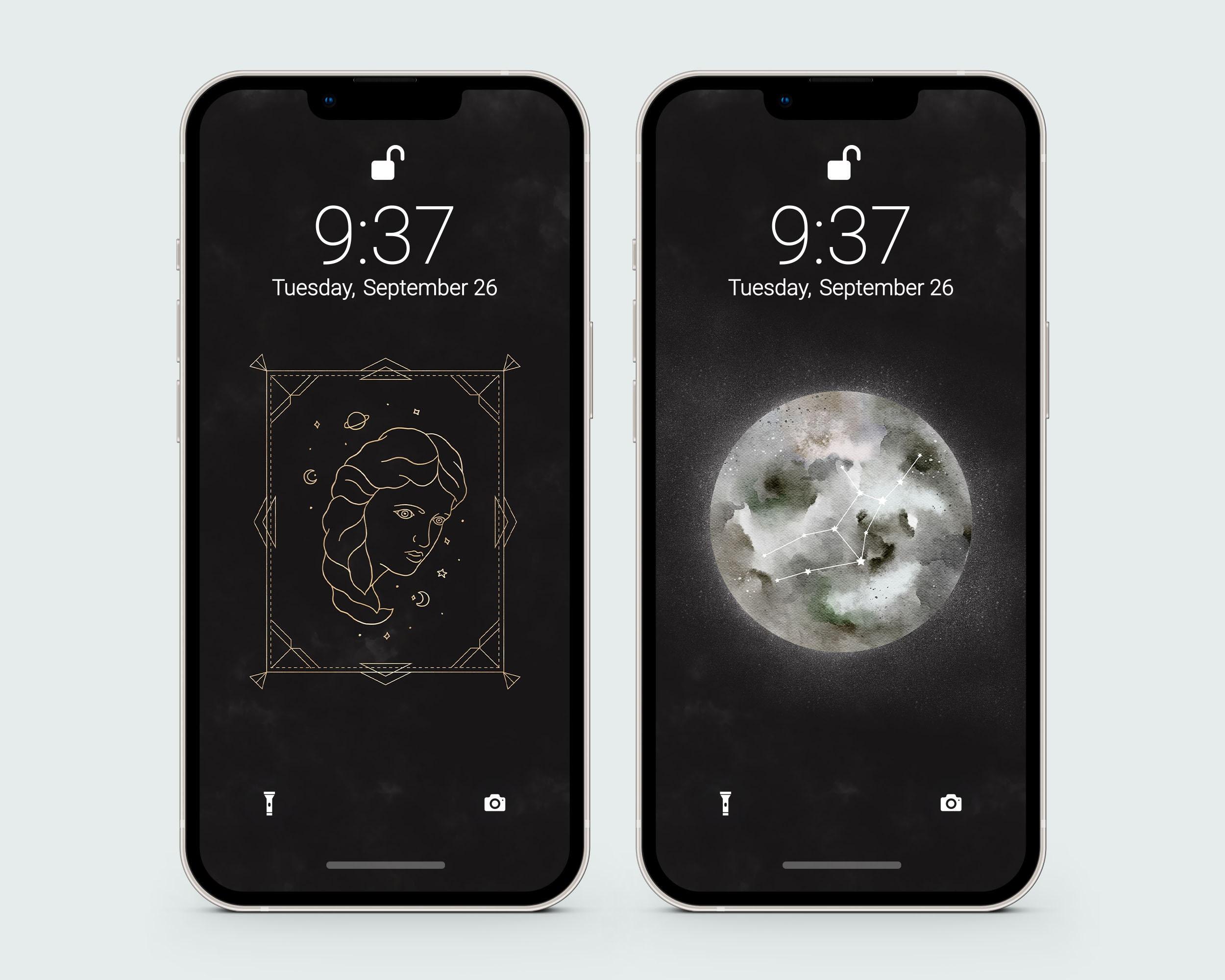 2500x2000 iPhone Wallpaper Virgo Phone Wallpaper Minimalist Set of 2