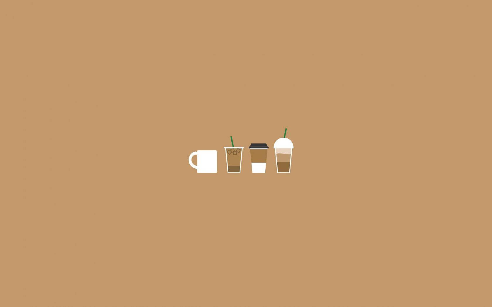 1680x1050 Download Aesthetic Minimalist Brown Coffee Wallpaper