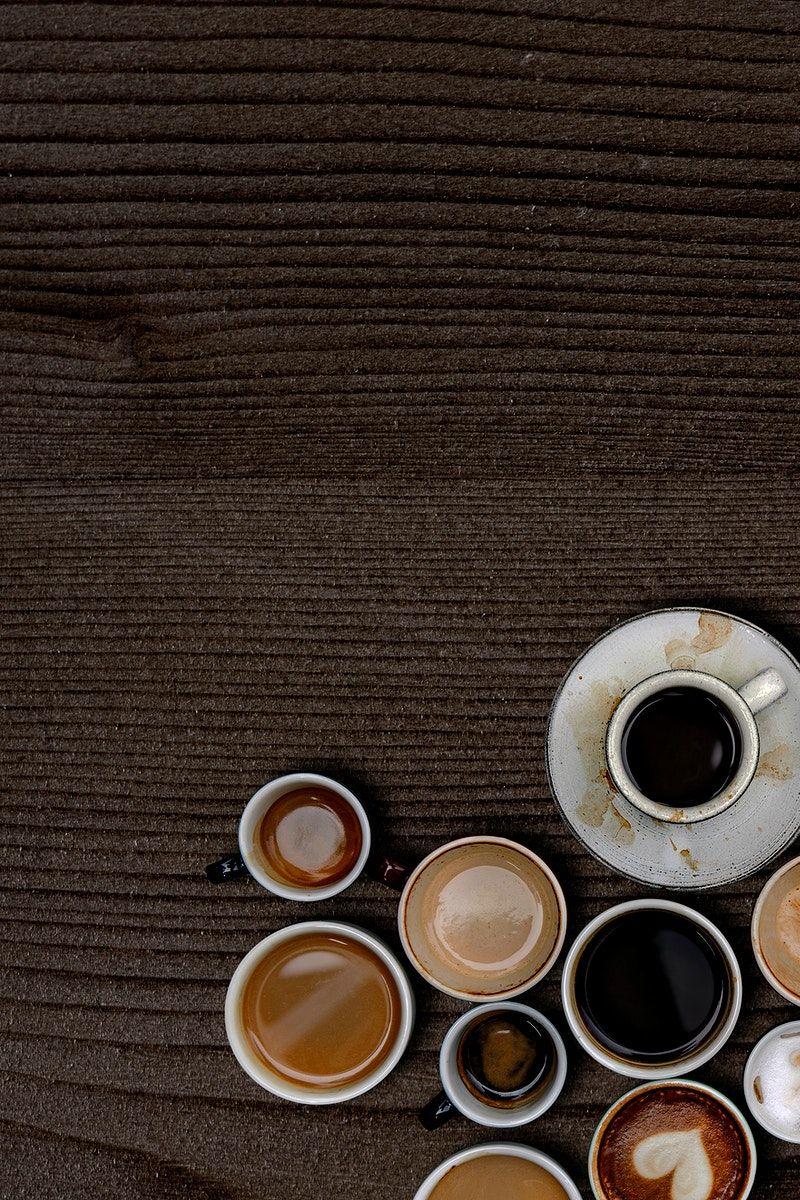 800x1200 Download free image of Coffee mugs on a dark brown wooden textured wallpaper by nook about texture, wood textures,. Textured wallpaper, Coffee image, Coffee mugs